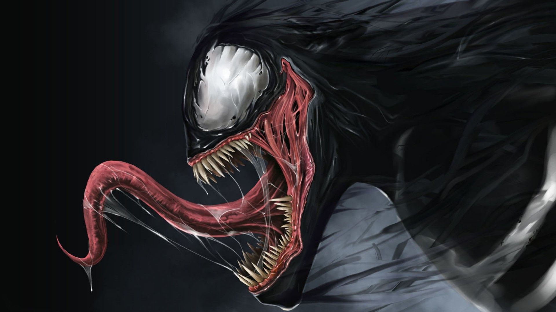 Venom Marvel primo piano, MCU, 1920x1080 Full HD 1080p, PC