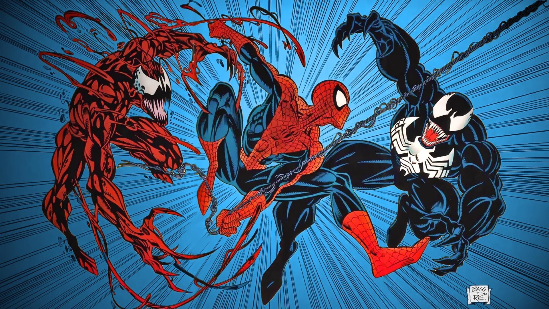 Spider-Man, Venom e Carnage, 1920x1080 Full HD, Desktop