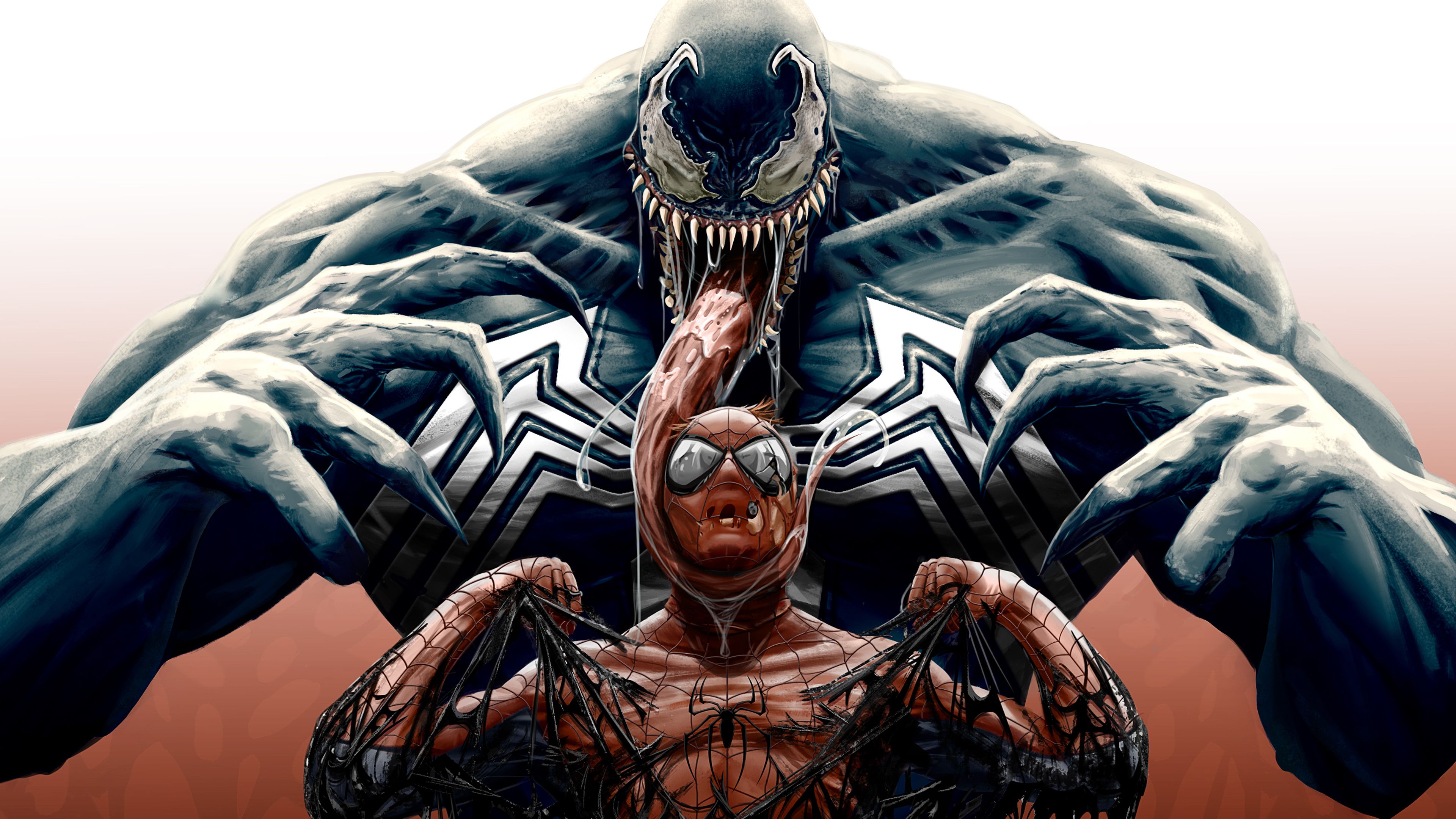 Spider-Man e Venom artwork, 3840x2160 4K Ultra HD, Monitor 4K