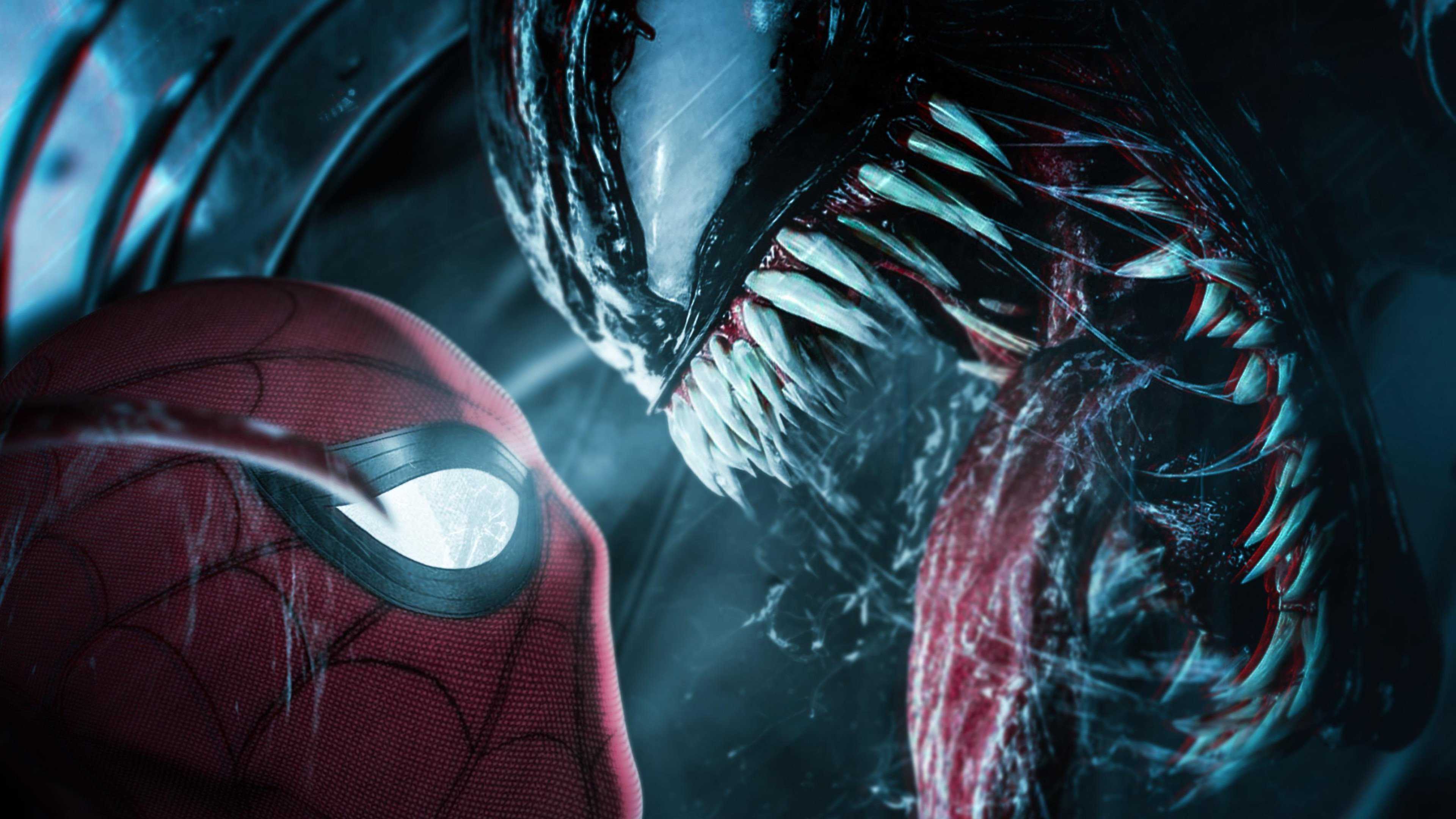 Spider-Man e Venom faccia a faccia, 3840x2160 UHD, Monitor 4K