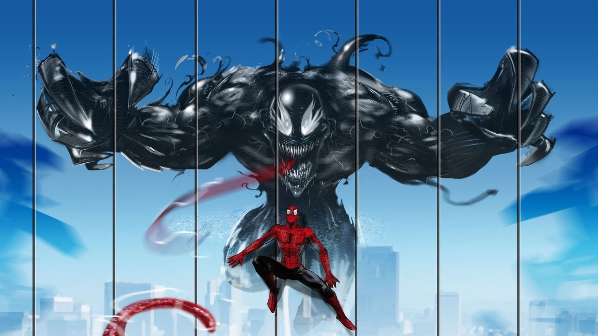 Venom e Spider-Man, 1920x1080 Full HD 1080p, PC Desktop