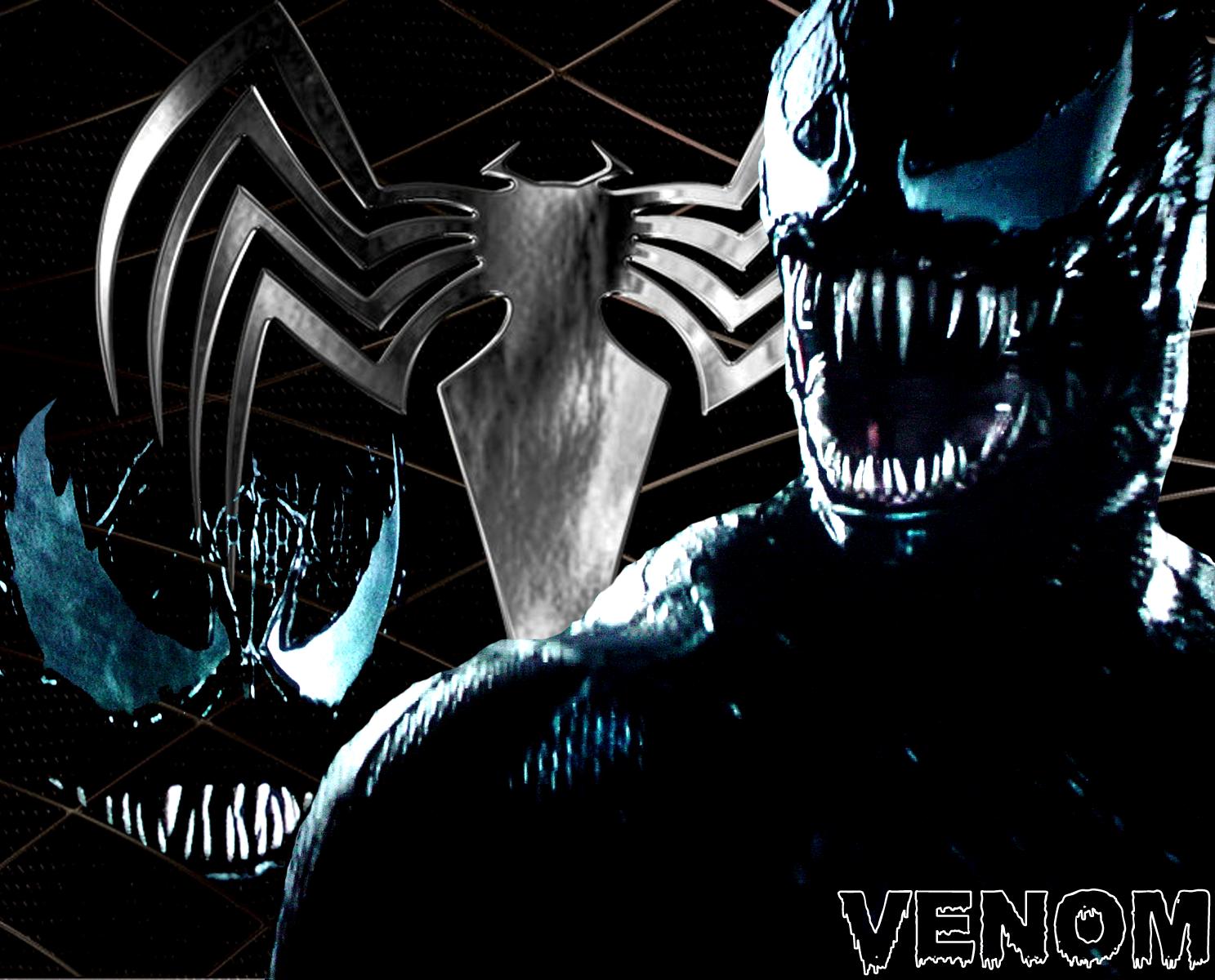 Venom logo e volto, 1487x1200 720p, Laptop