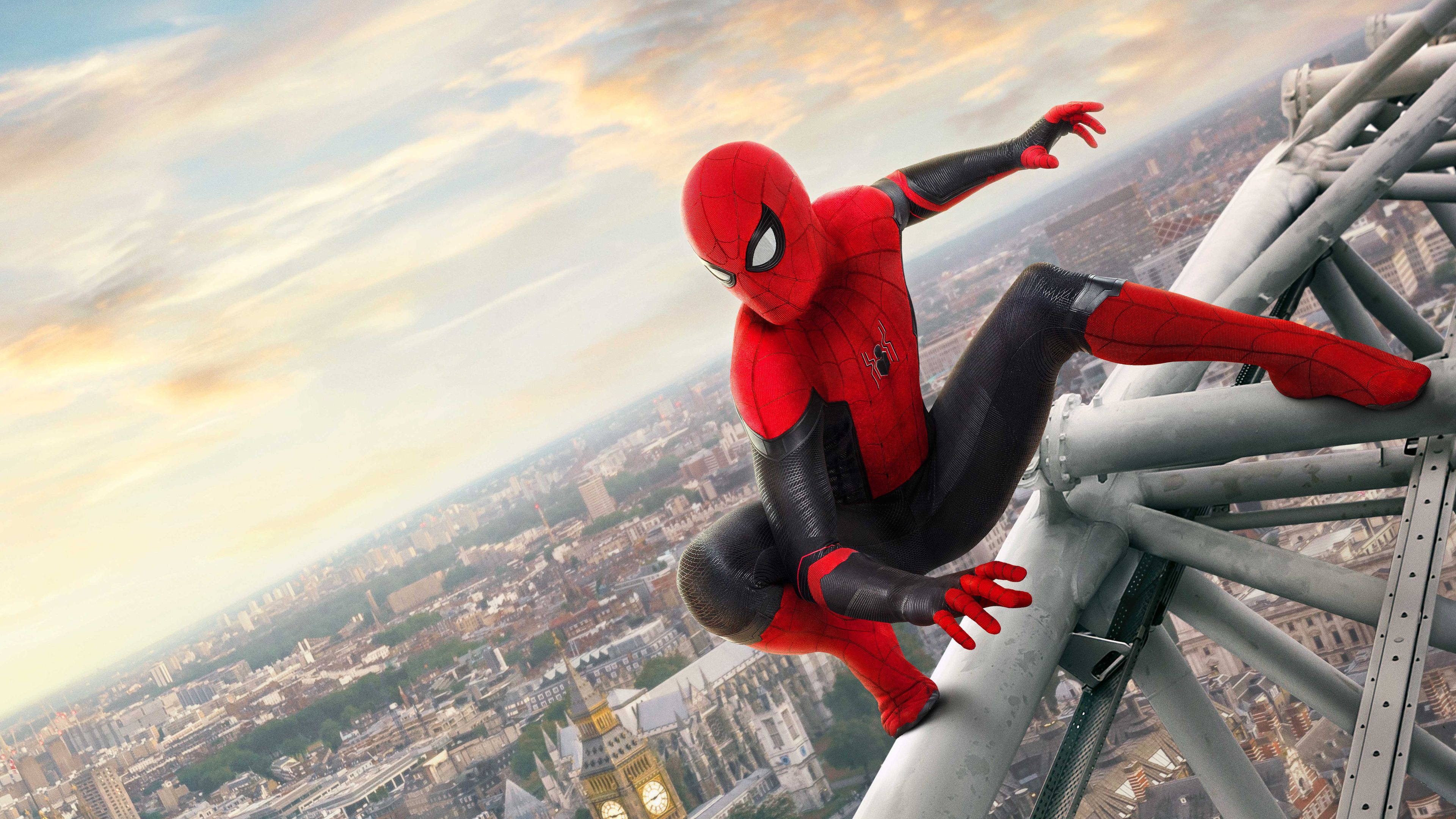 Spider-Man su torre città, 3840x2160 4K, Monitor 4K