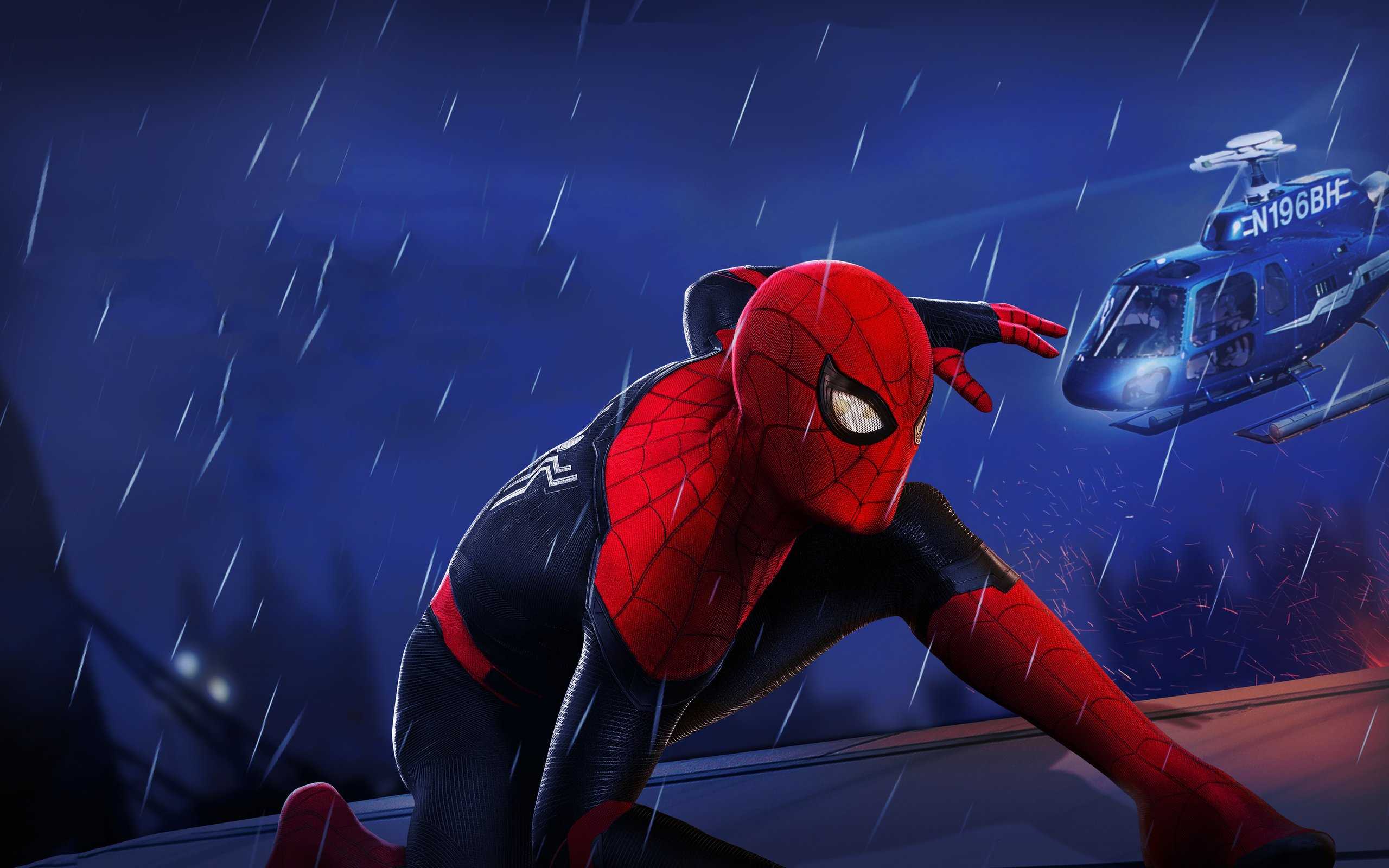 Spider-Man sotto la pioggia, 2560x1600 WQXGA, Laptop