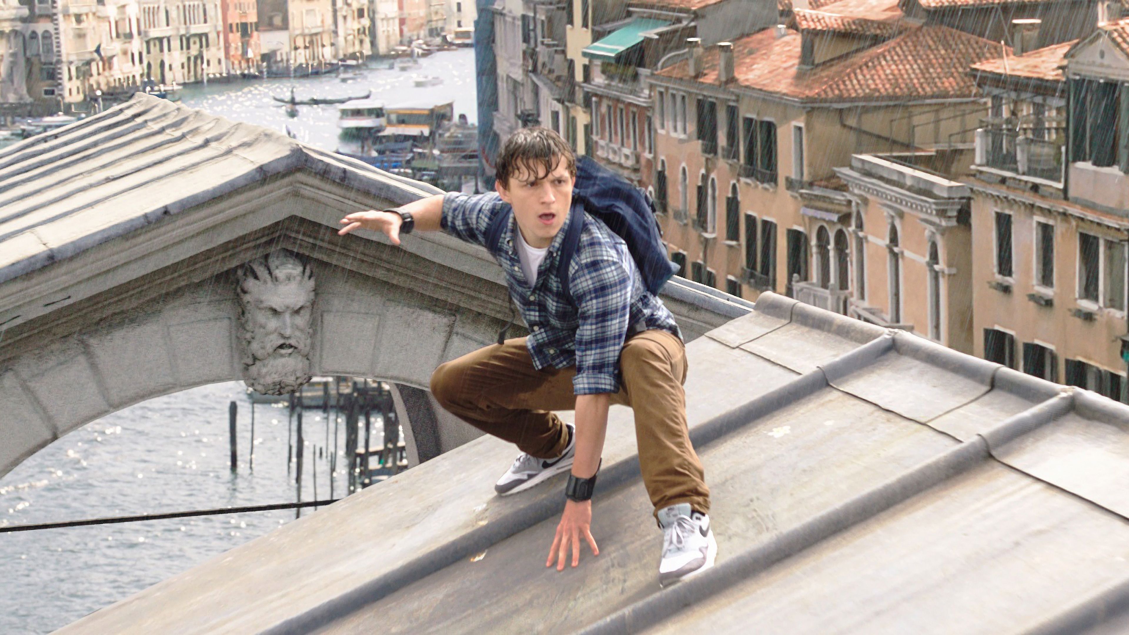 Peter Parker su tetto Venezia, 3840x2160 UHD, PC 4K