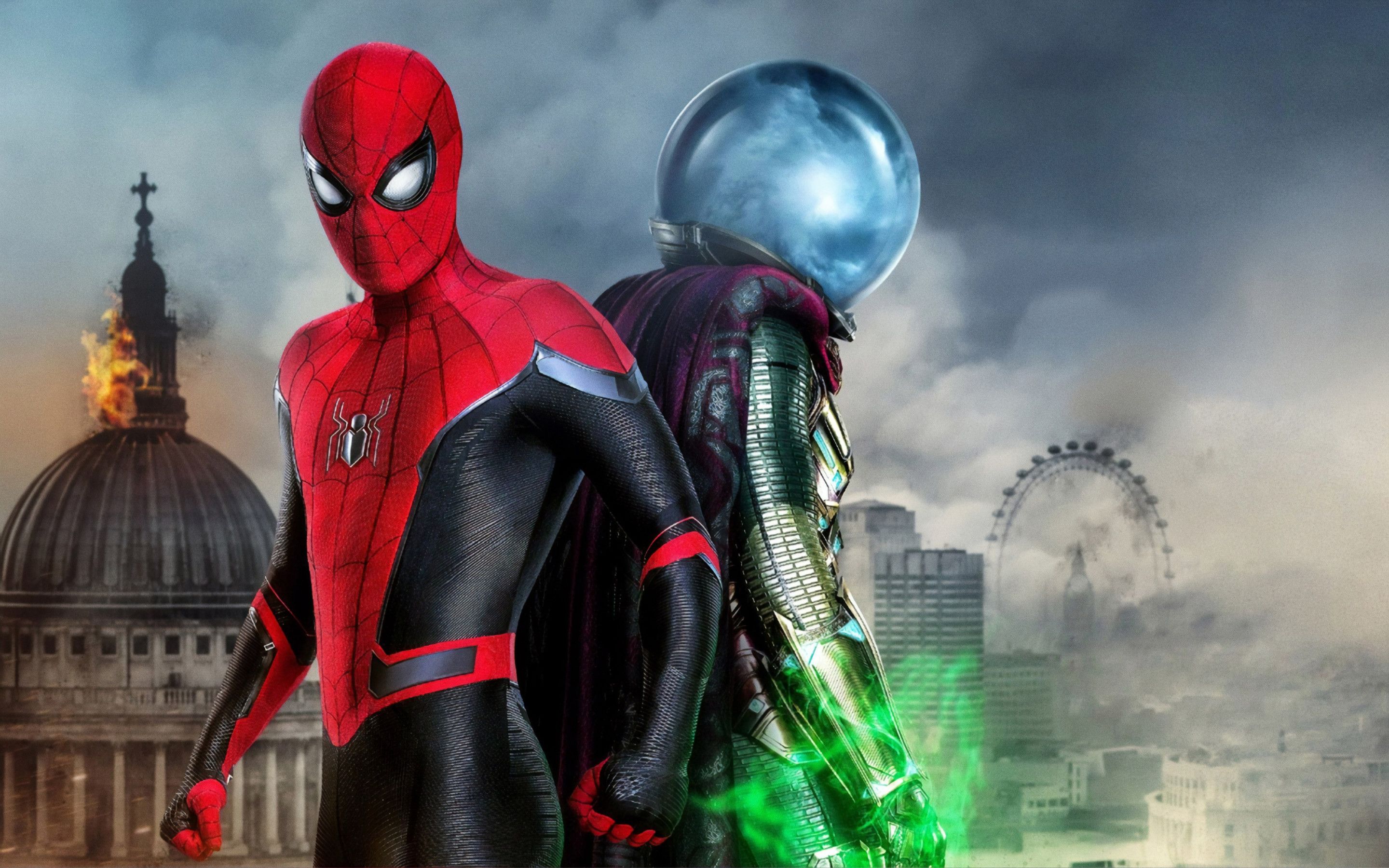 Spider-Man e Mysterio Londra, 2880x1800 2K+, MacBook Pro