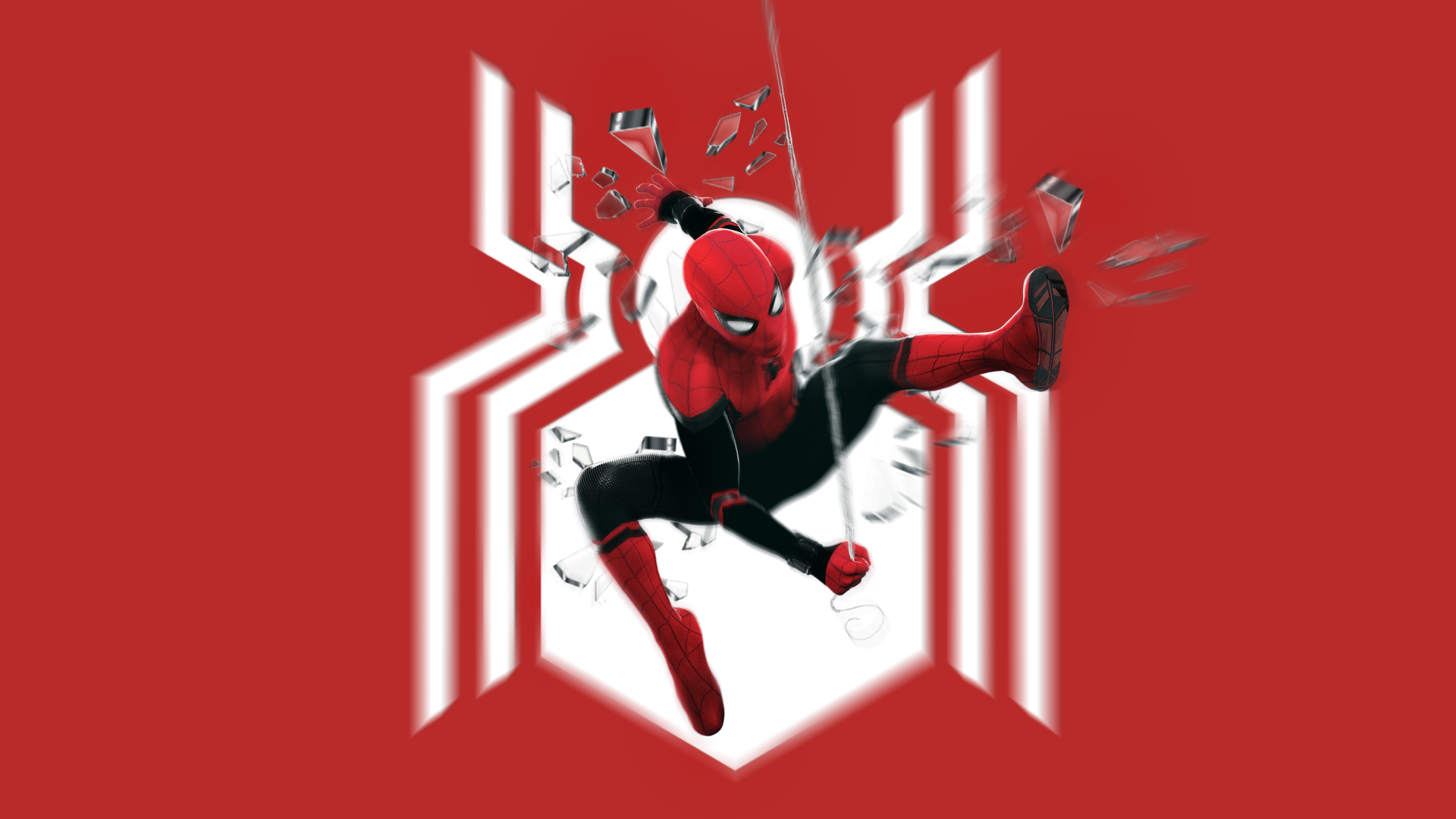 Spider-Man logo ragno rosso, 1920x1080 Full HD, Desktop
