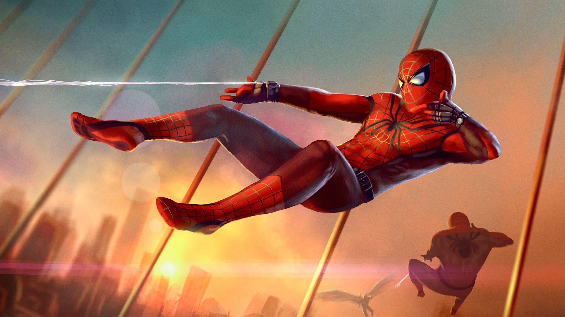 Spider-Man che lancia una ragnatela, 1920x1080 Full HD, Desktop