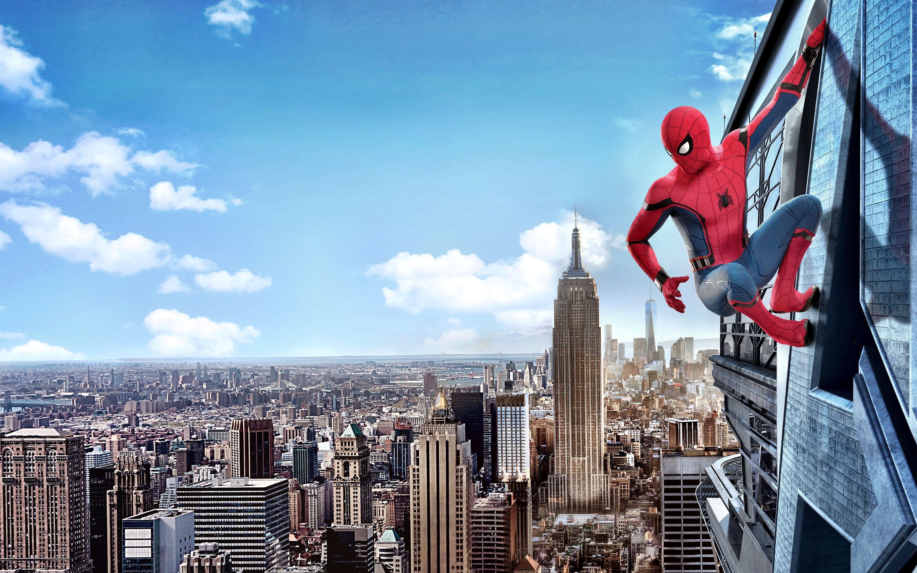 Spider-Man su grattacielo New York, 3840x2400 UHD, PC 4K