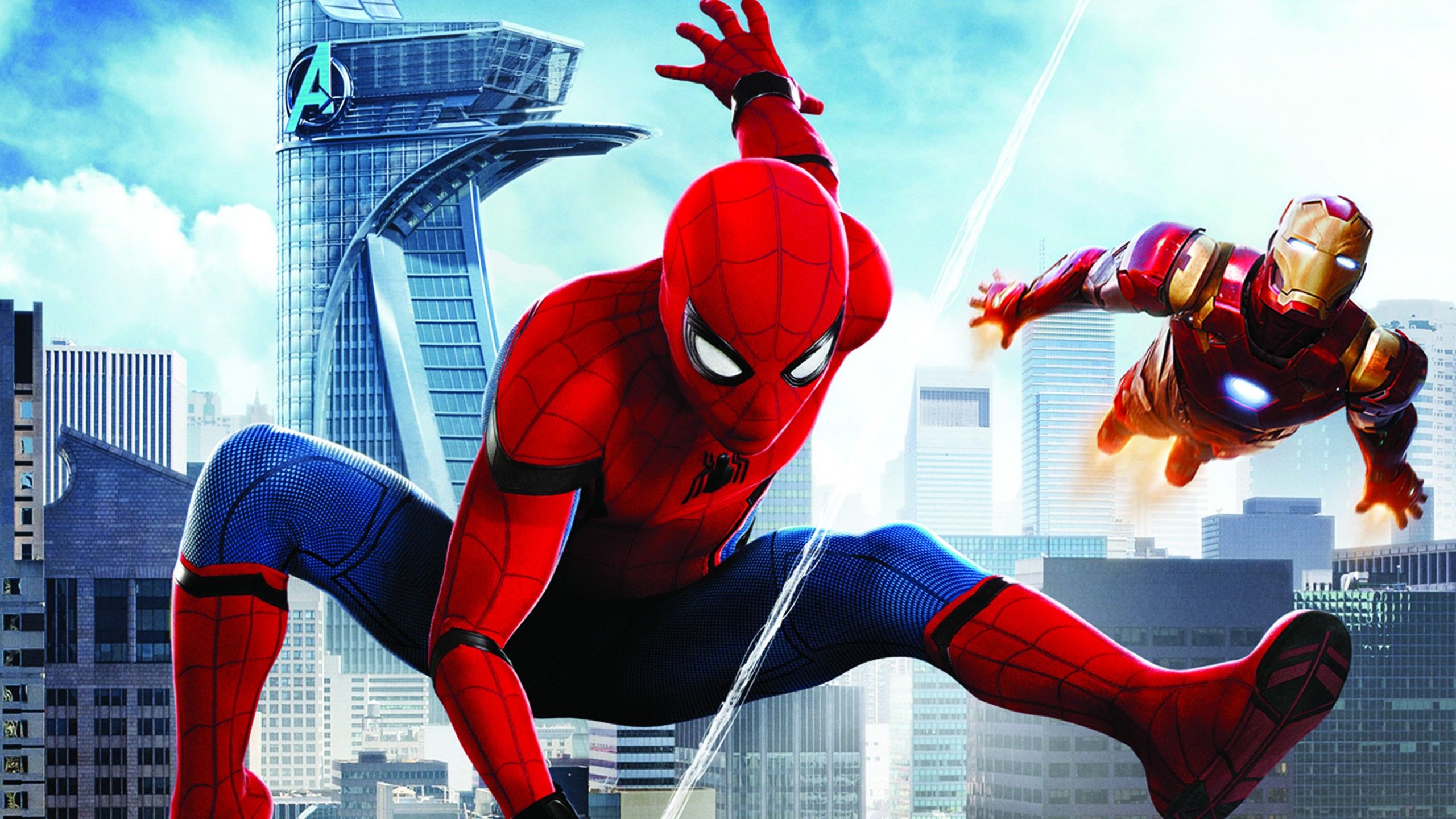 Spider-Man e Iron Man città, 2560x1440 1440p, Desktop