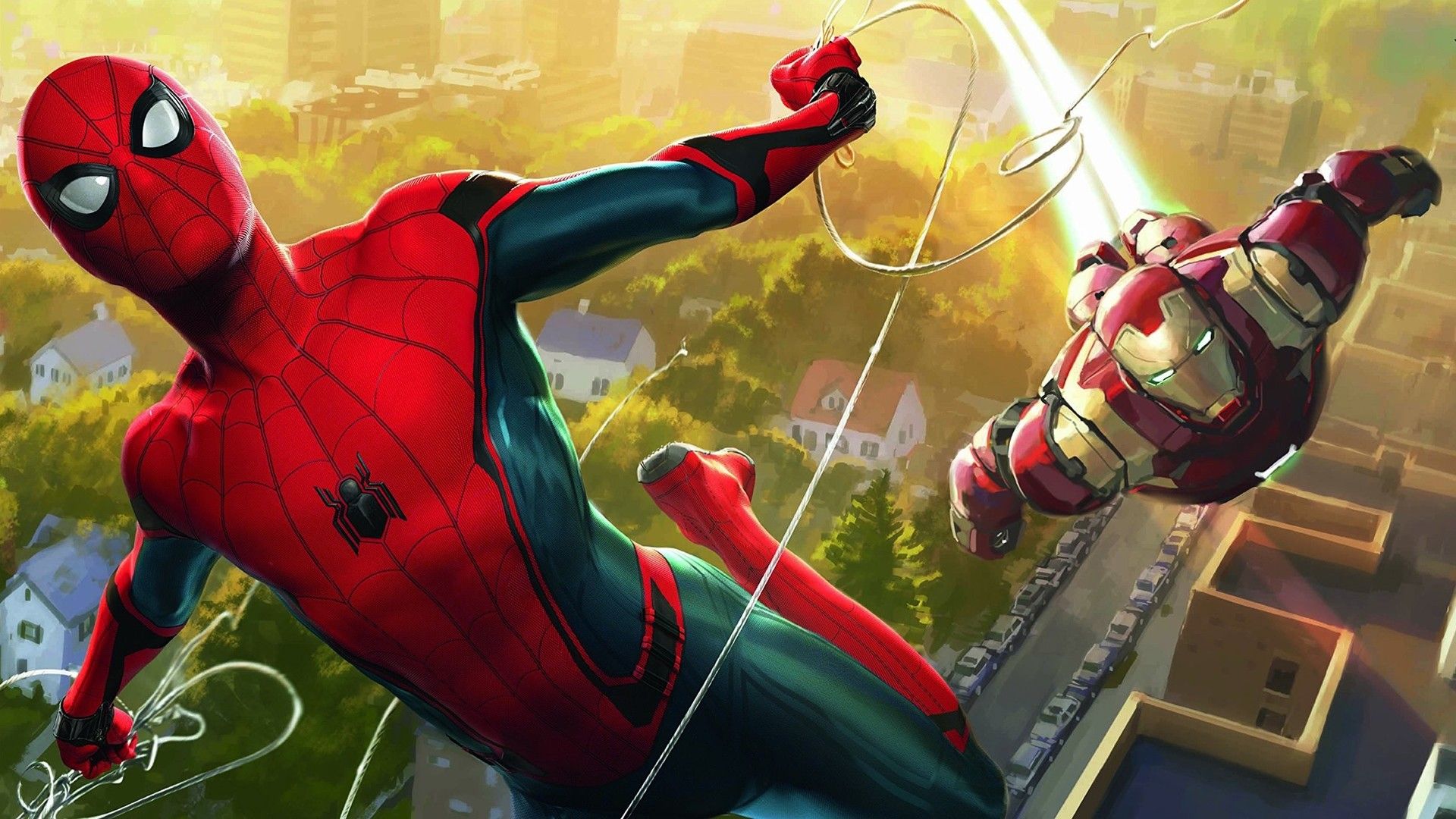 Spider-Man e Iron Man città, 1920x1080 Full HD 1080p, Desktop