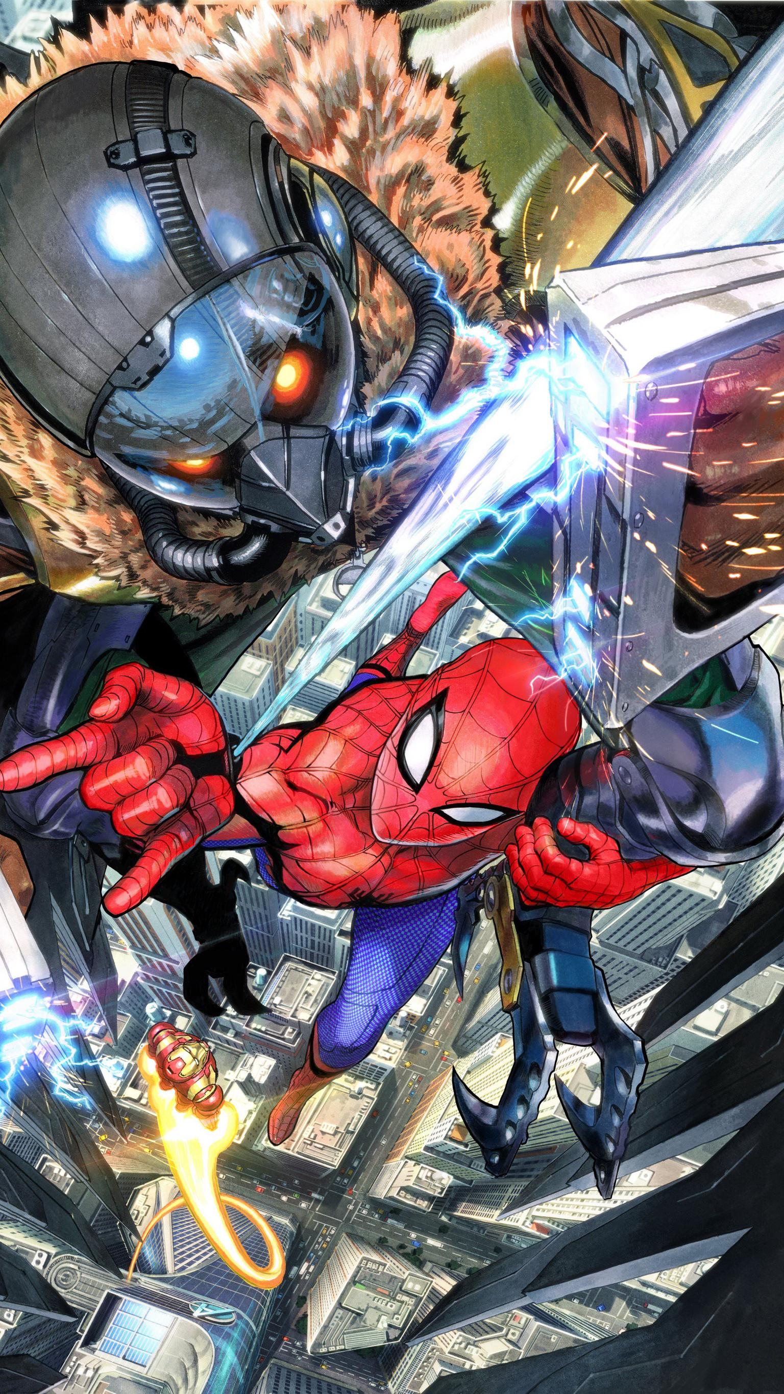Spider-Man contro Vulture, azione, 1536x2732 Full HD Verticale, iPhone