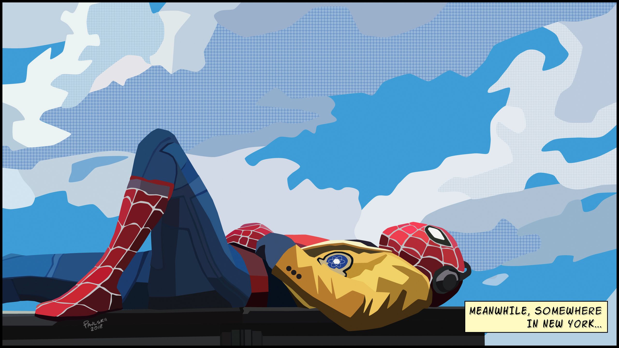 Spider-Man addormentato sul tetto, 2560x1440 2K, Monitor Gaming