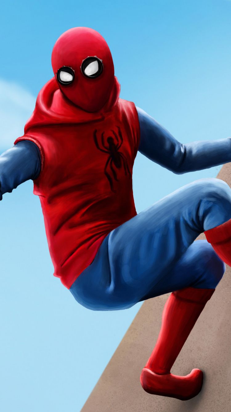 Spider-Man costume artigianale, arrampicata, 750x1334 Full HD Verticale, iPhone