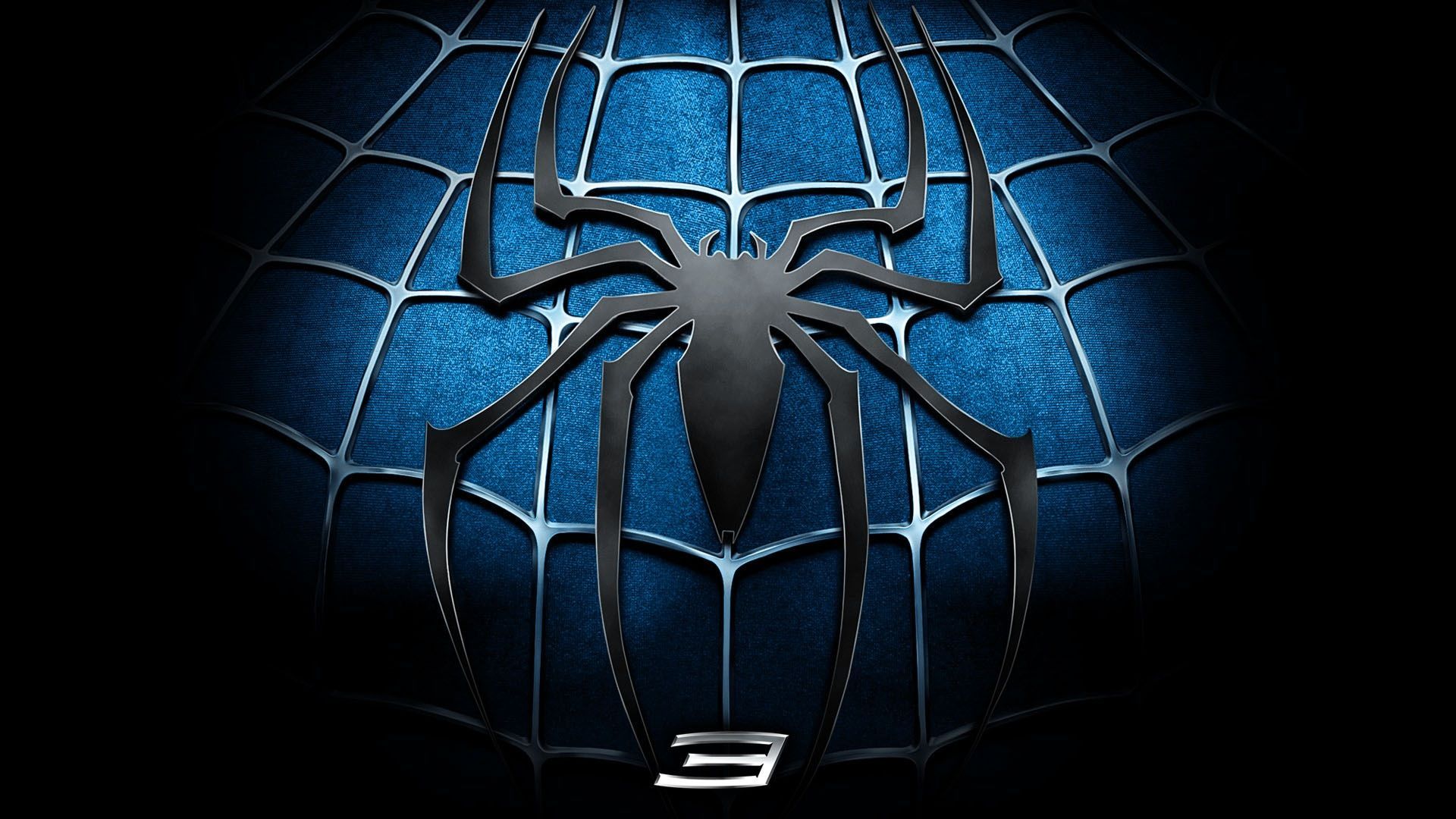 Logo ragno Spider-Man nero, 1920x1080 Full HD, Laptop