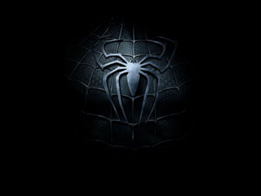 Logo ragno Spider-Man nero, 1024x768 HD, Desktop