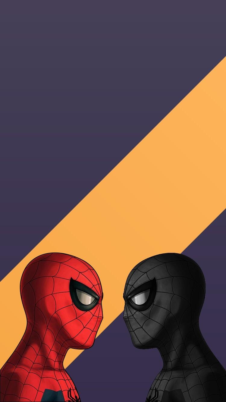 Spider-Man rosso e nero minimal, 750x1334 Full HD Verticale, iPhone