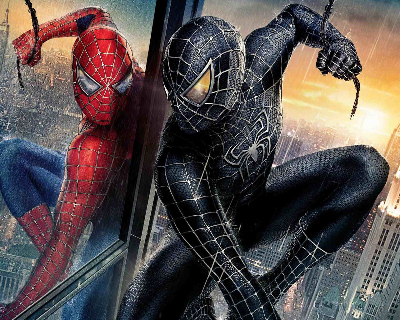 Spider-Man rosso e nero, 1280x1024 HD, Desktop