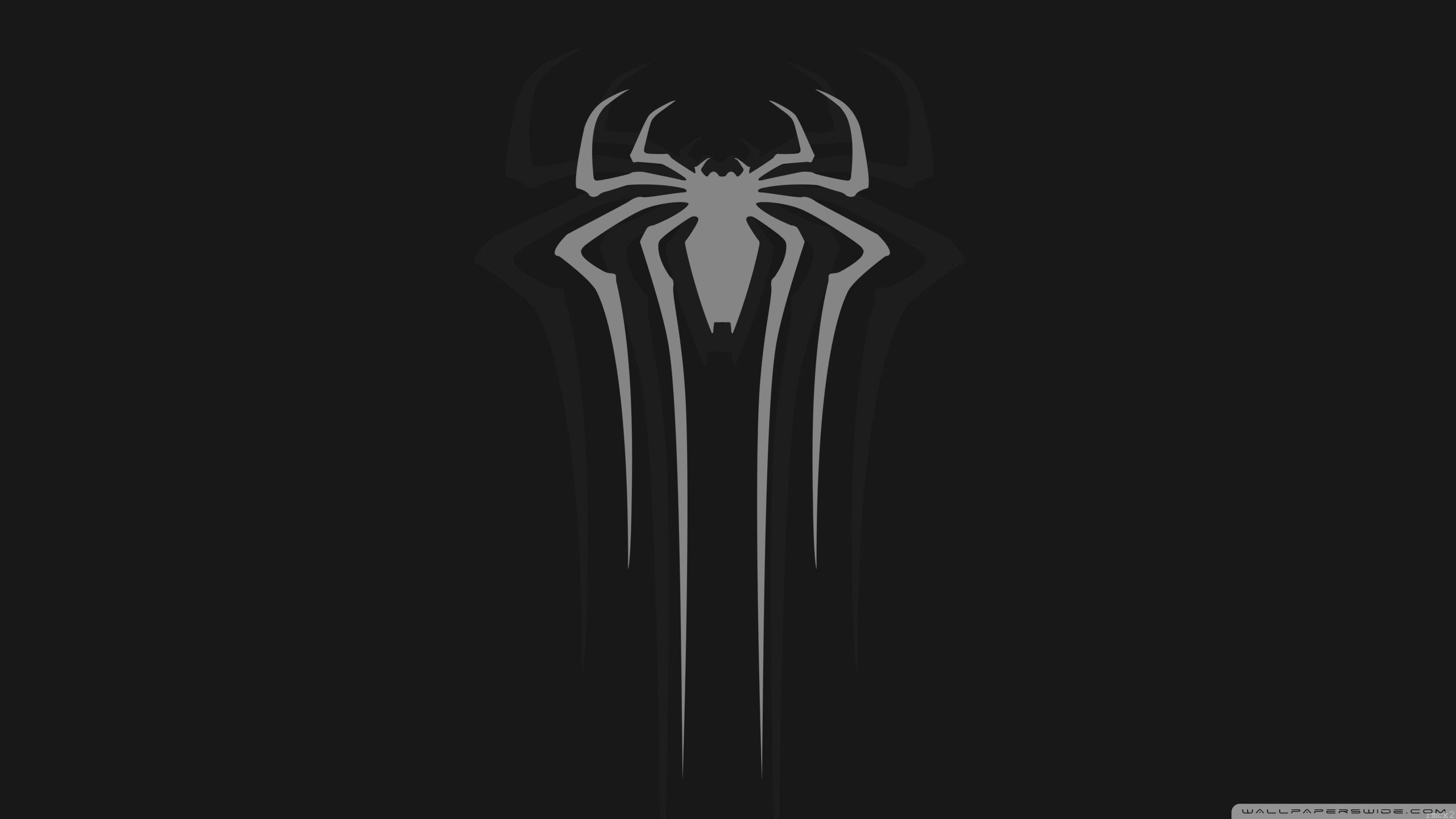 Logo Spider-Man nero, Uomo Ragno, 2560x1440 QHD, Laptop