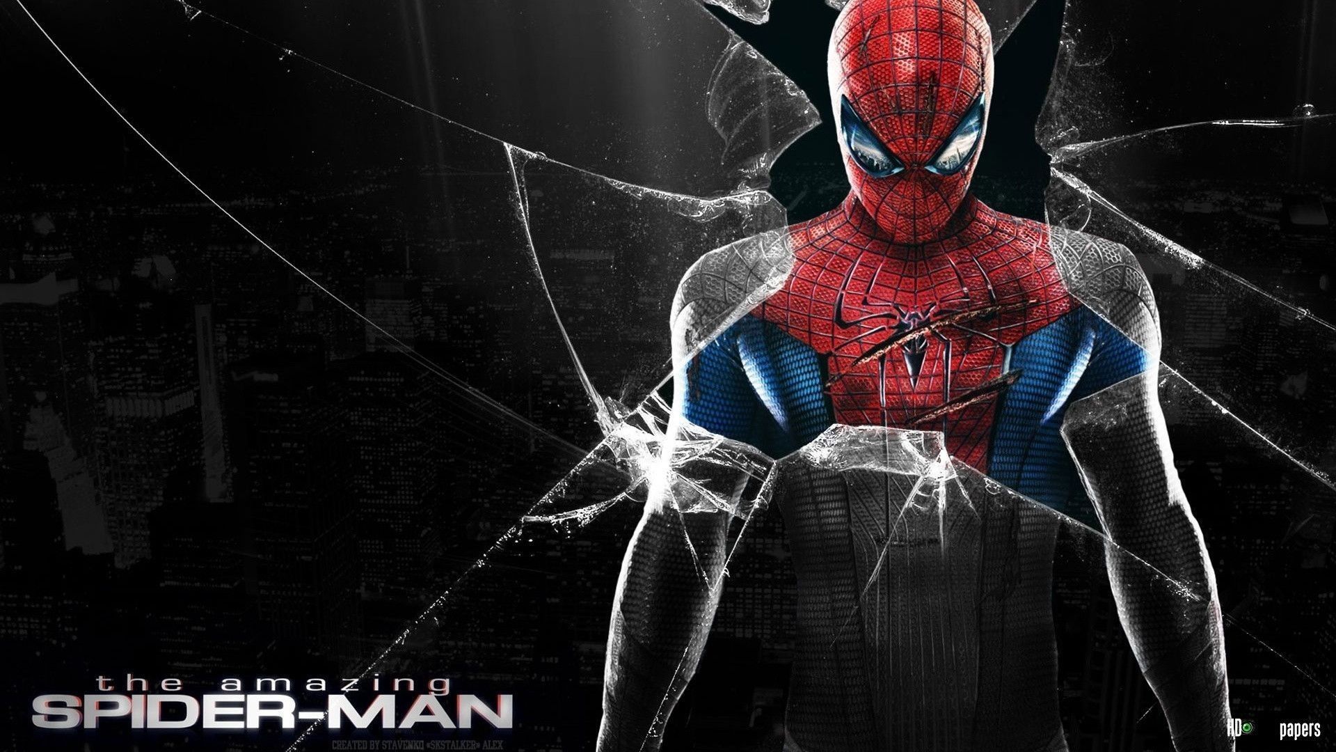 Spider-Man vetro rotto nero, 1920x1080 1080p, PC Desktop