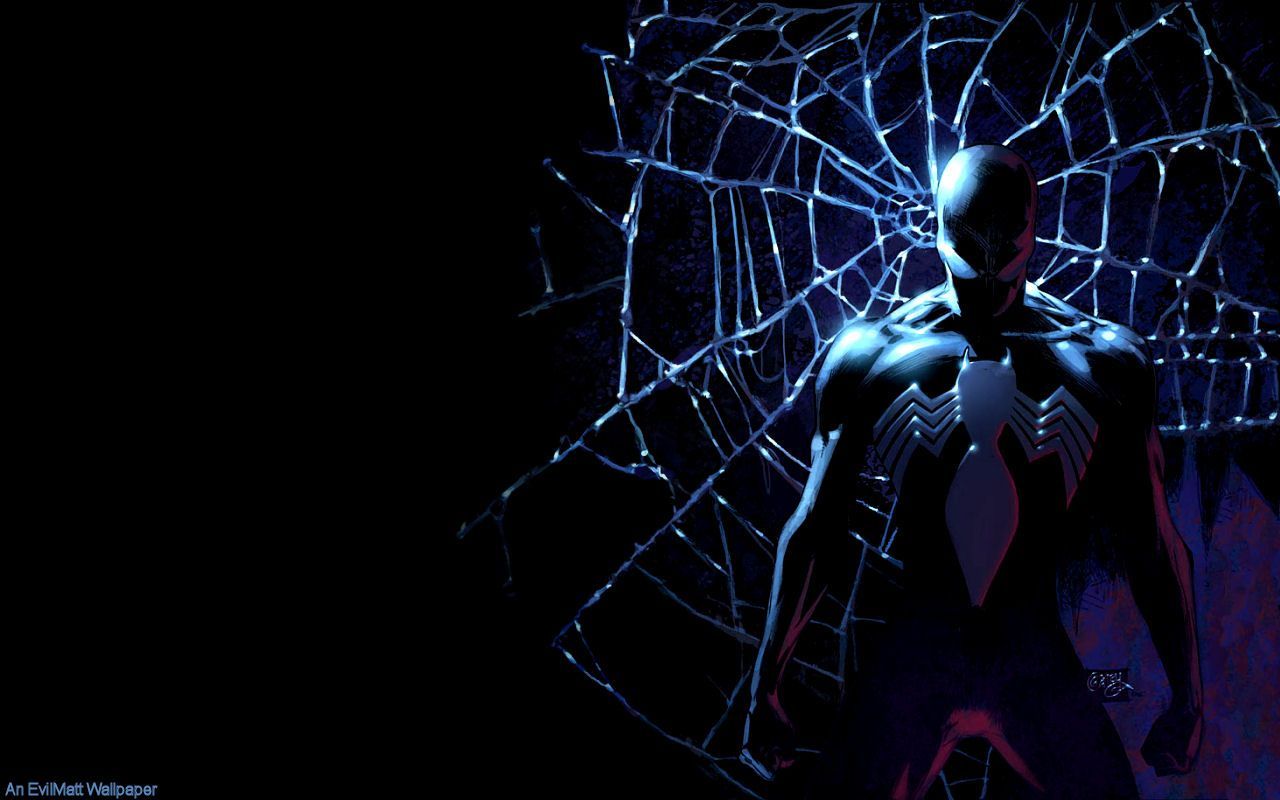 Spider-Man nero ragnatela, 1280x800 HD, Notebook Gaming