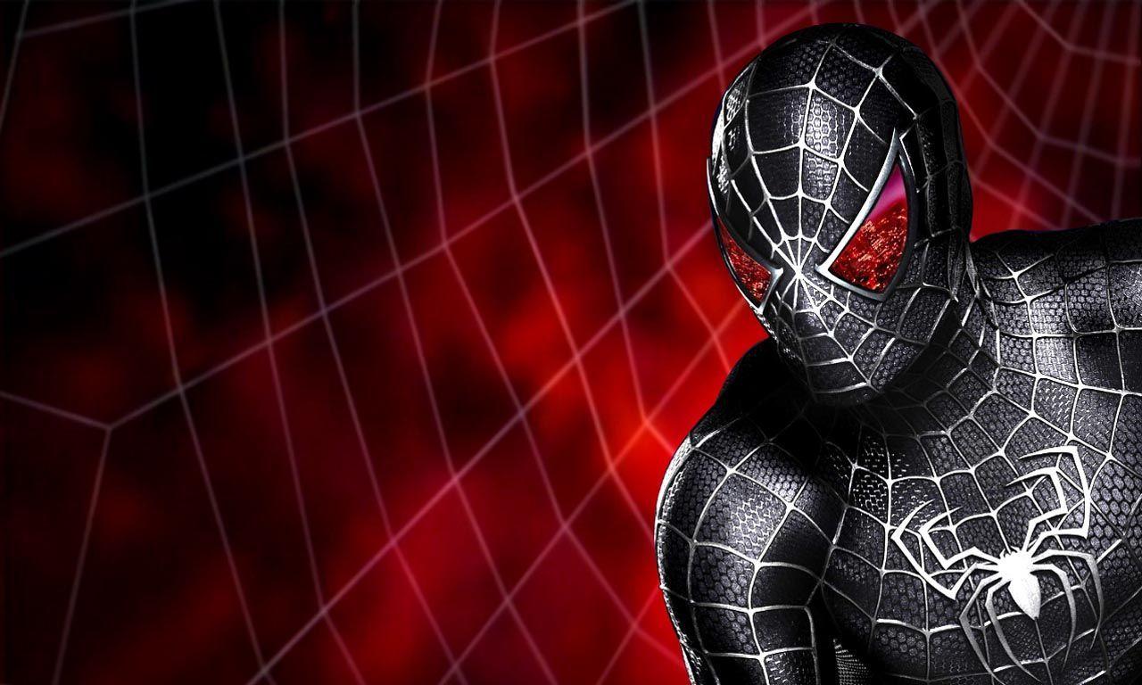 Spider-Man costume nero, 1280x768 HD, Desktop