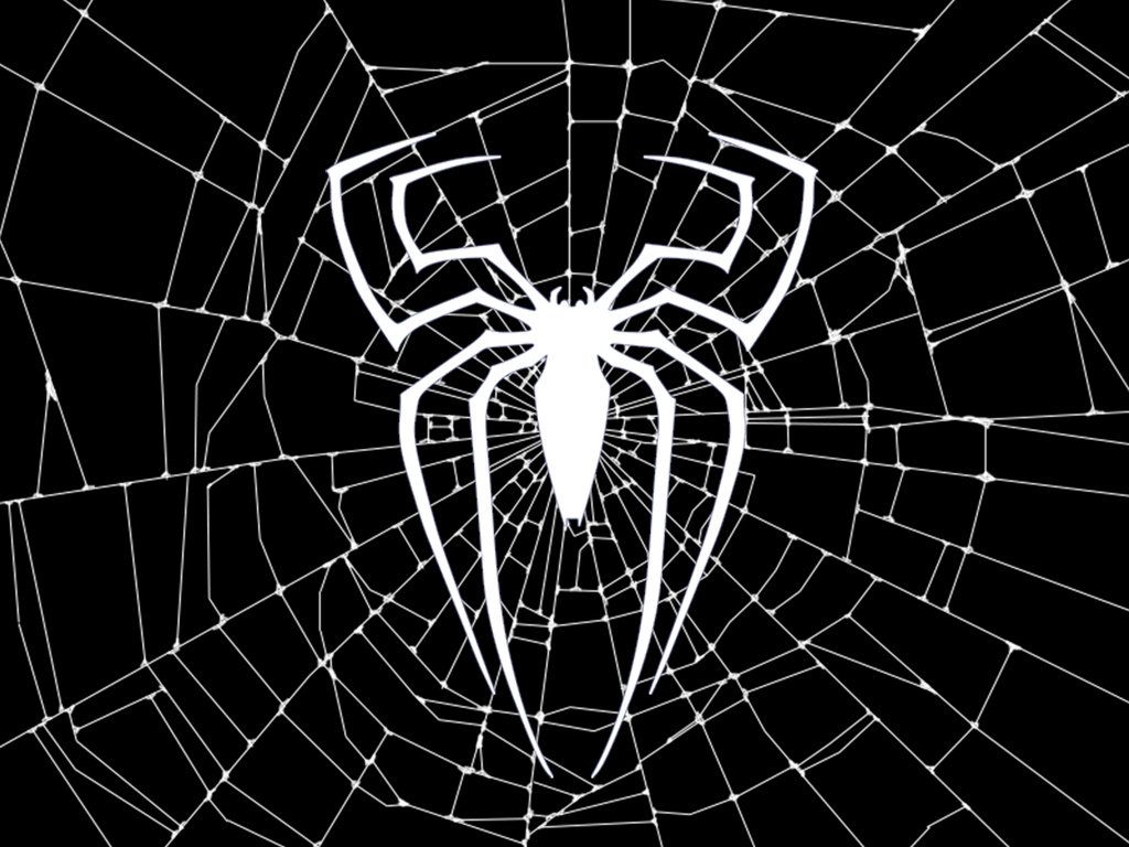 Logo Spider-Man ragnatela nera, 1024x768 HD, PC