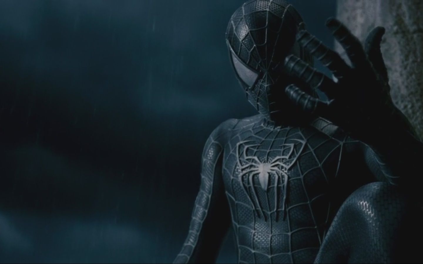 Spider-Man costume nero, 1440x900 HD, Desktop