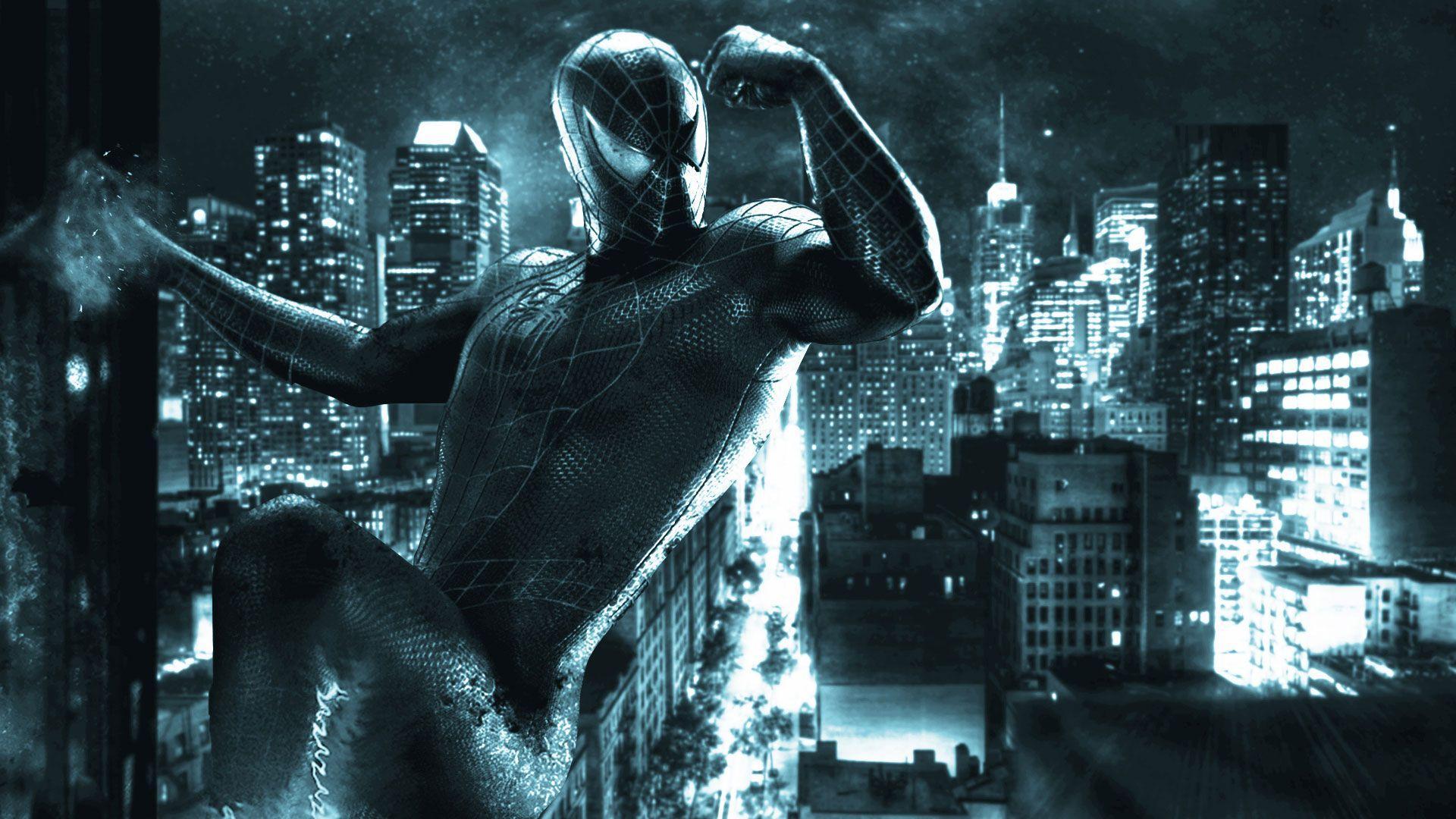 Spider-Man nero città, 1920x1080 Full HD, Desktop