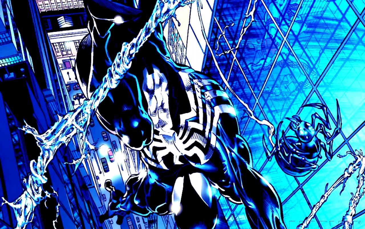 Spider-Man nero tra catene, 1280x804 720p, Laptop
