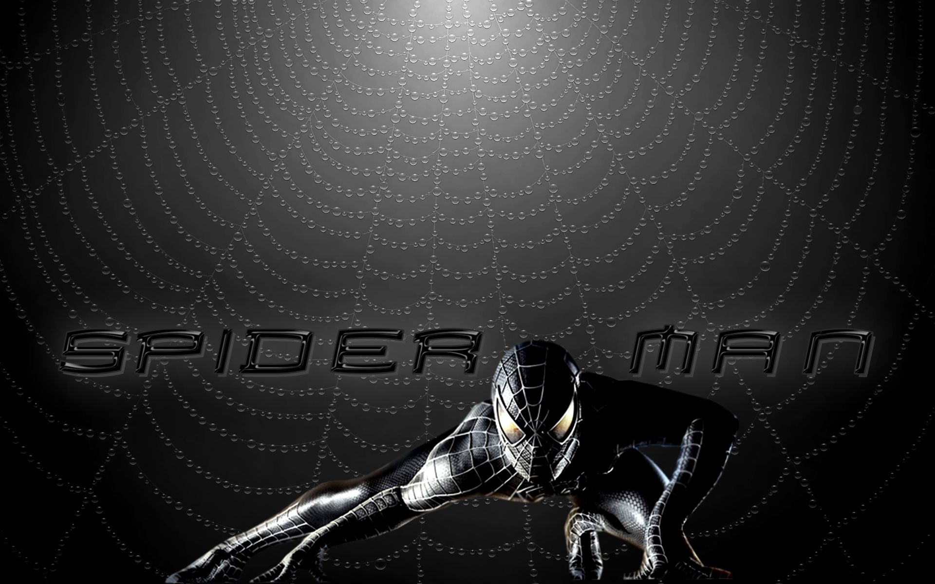 Spider-Man nero ragnatela, 1920x1200 WUXGA, Laptop
