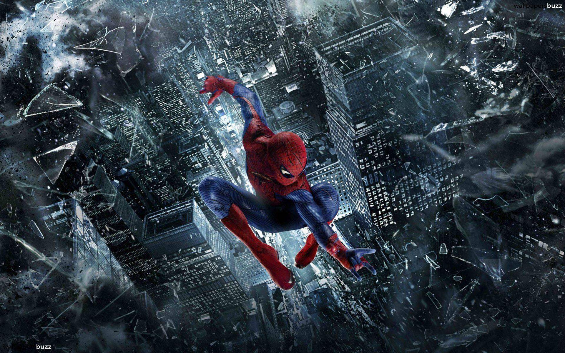 Spider-Man in volo sulla città, Uomo Ragno, 1920x1200 Full HD+, Monitor Gaming
