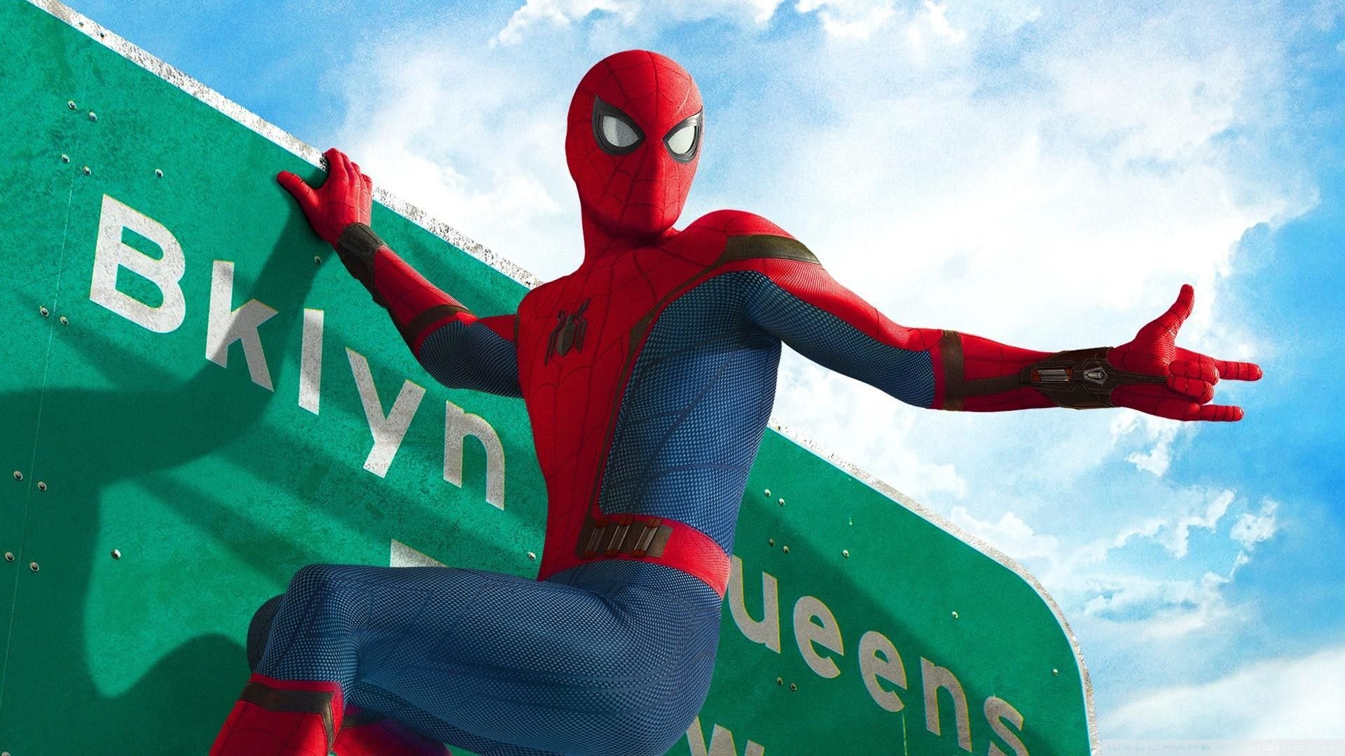 Spider-Man su cartello stradale, 1920x1080 1080p, Desktop