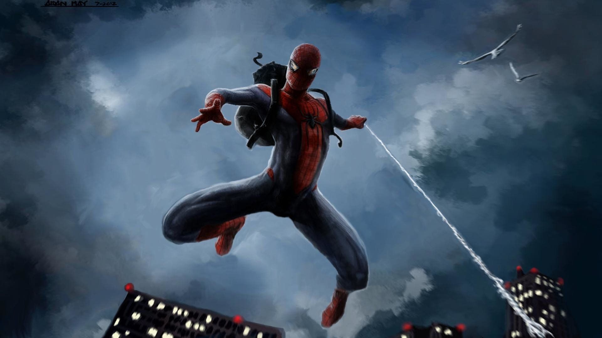 Spider-Man in azione notturna, 1920x1080 1080p, PC Desktop