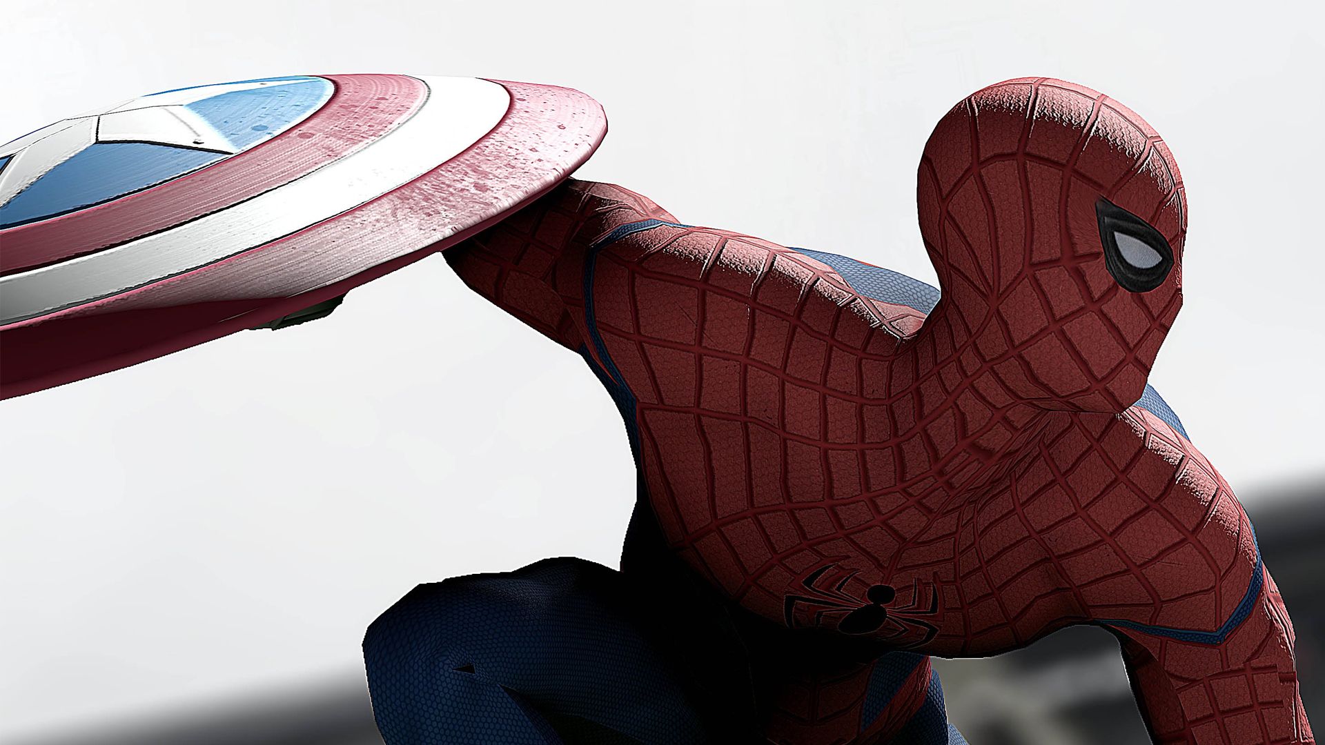 Spider-Man con scudo Capitan America, 1920x1080 Full HD 1080p, PC Desktop