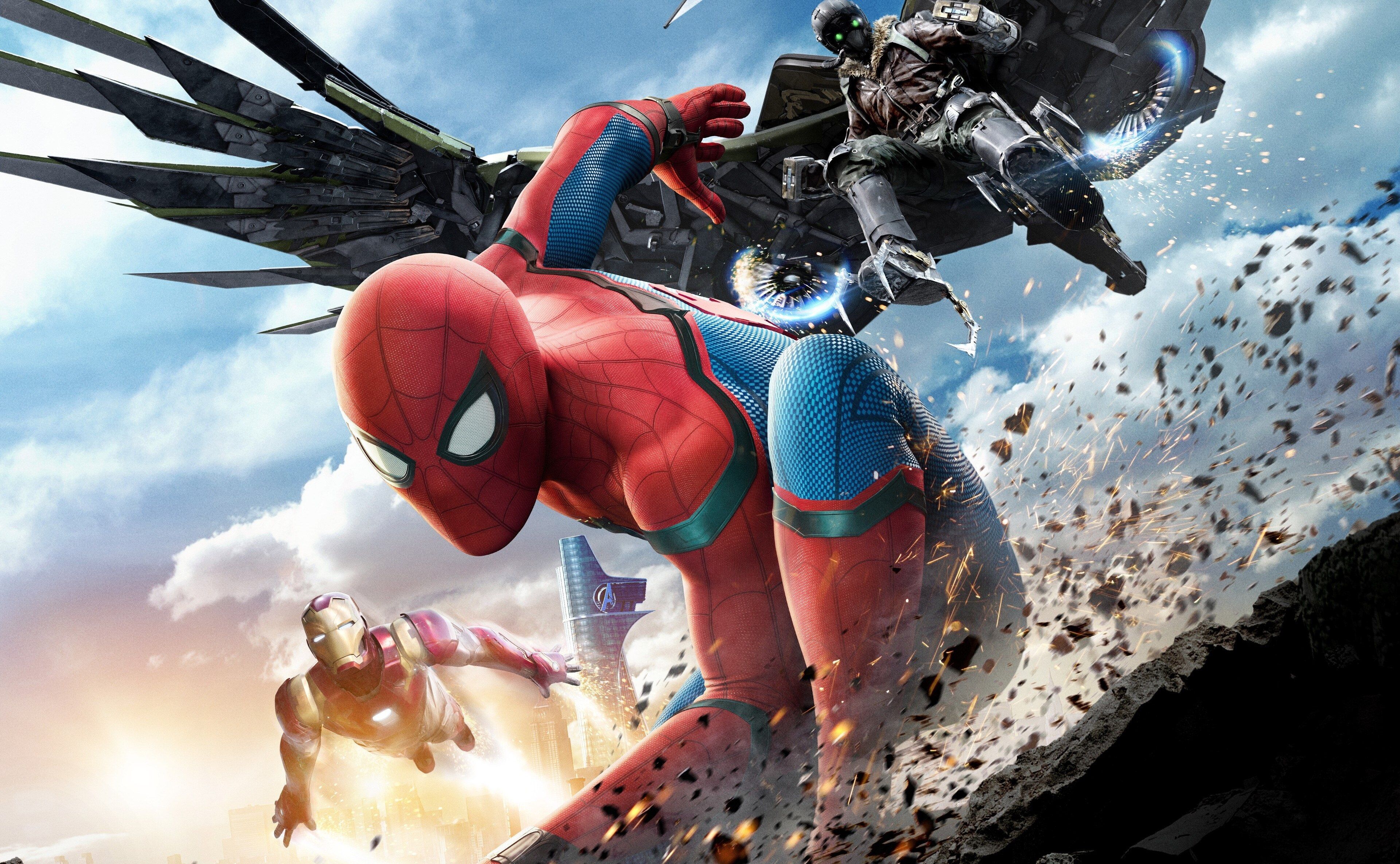 Spider-Man Homecoming film poster, 3840x2370 UHD, Monitor Gaming