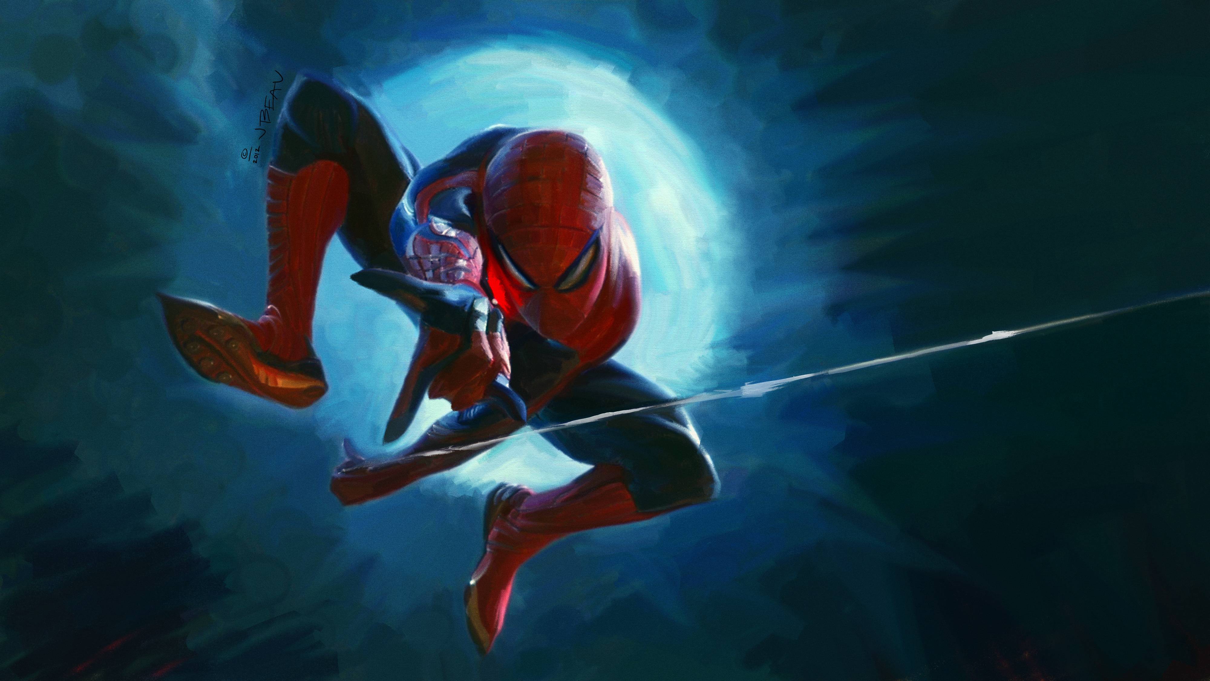 Spider-Man che oscilla luna, 4000x2250 4K, PC Desktop