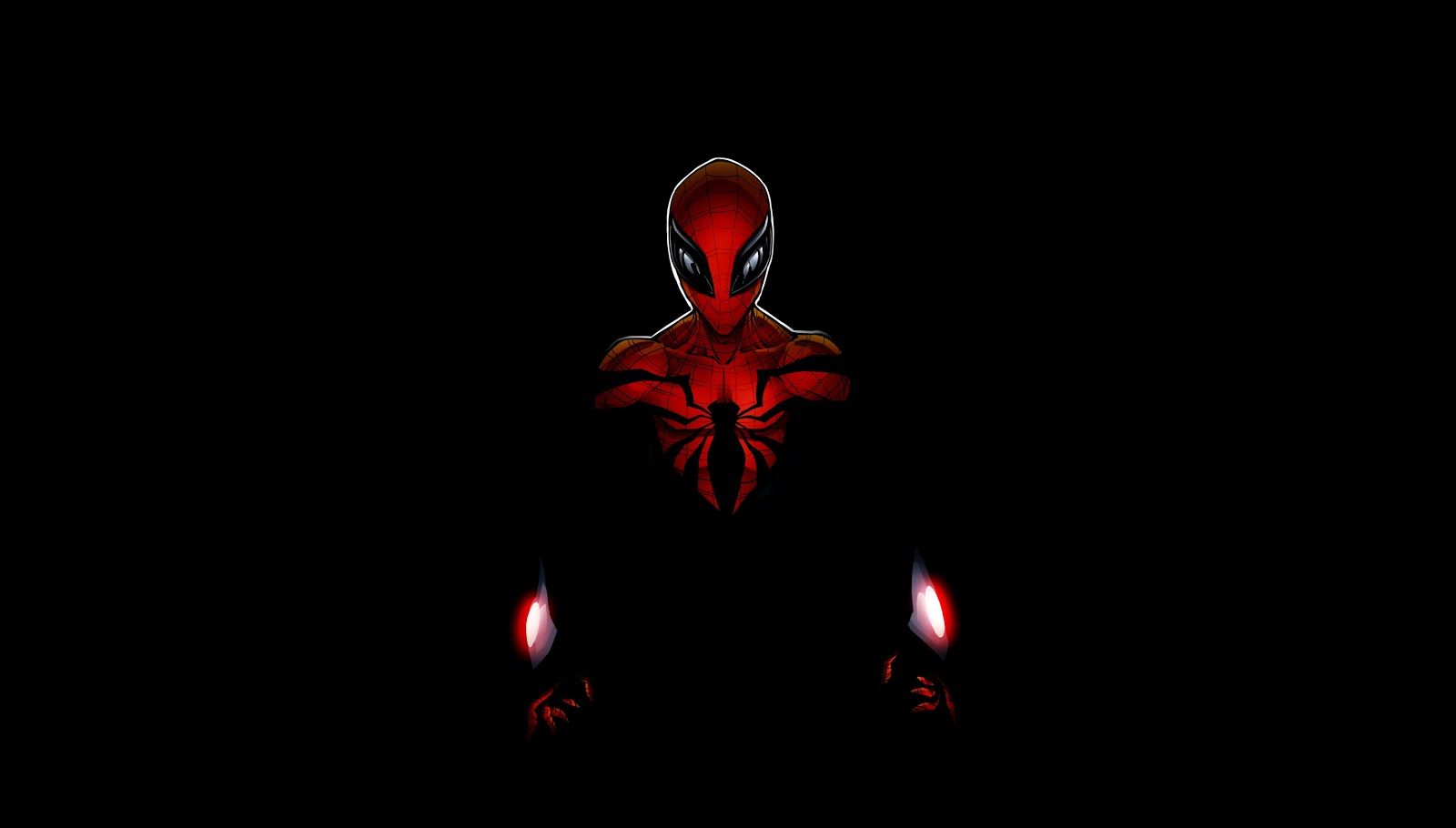 Spider-Man sagoma rossa scura, 1600x910 HD Ready, PC Desktop