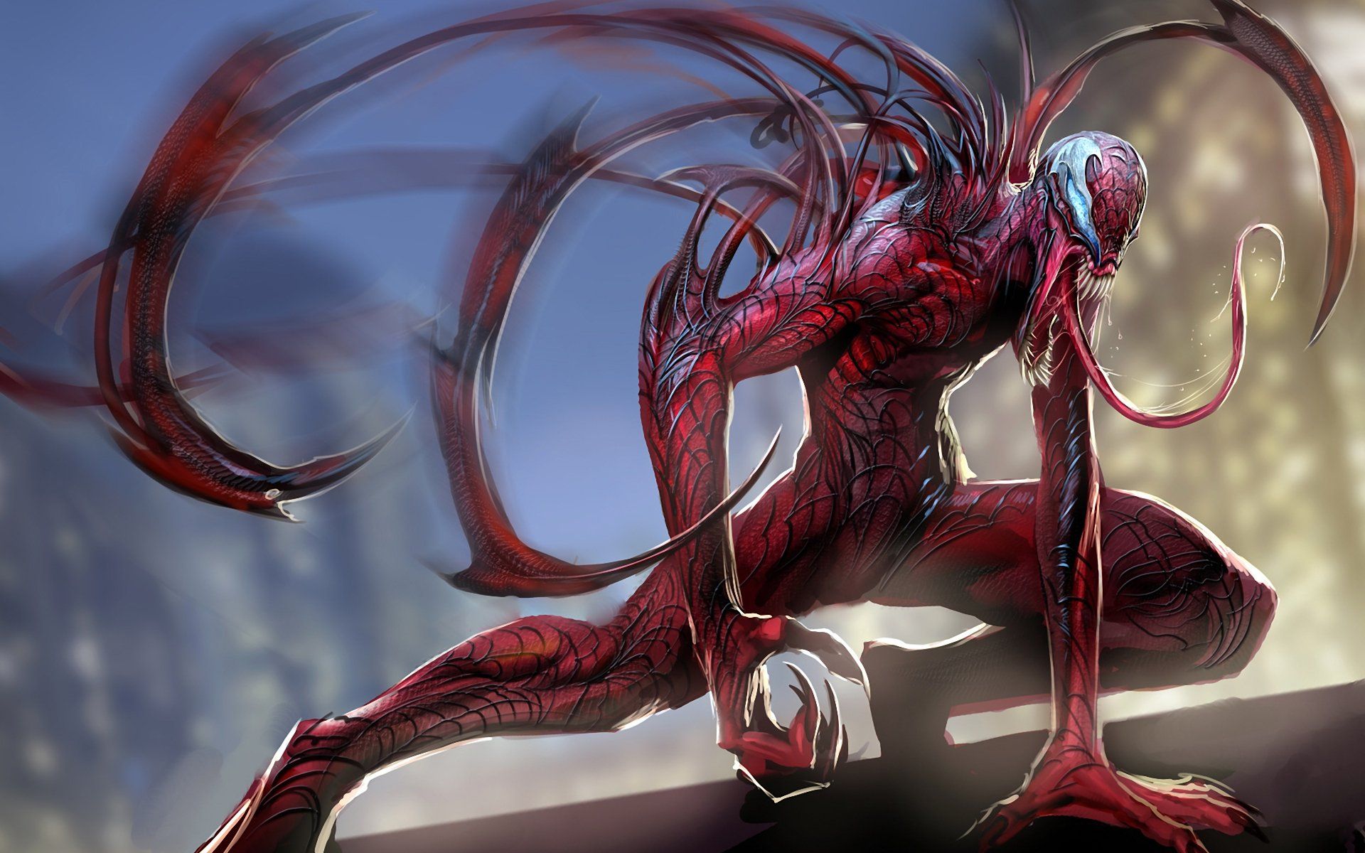 Carnage creatura rossa Marvel, supereroi, 1920x1200 Full HD+ WUXGA, PC Desktop