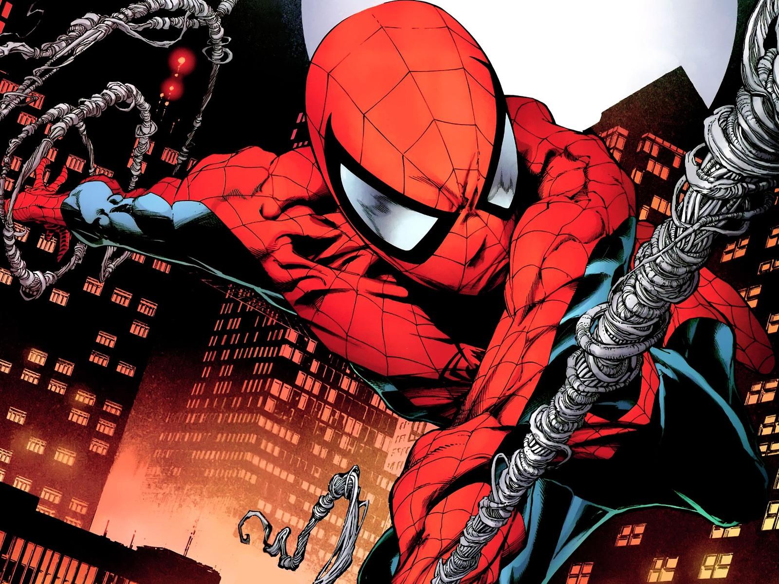 Spider-Man in azione, città, 1600x1200 HD Ready, PC Desktop