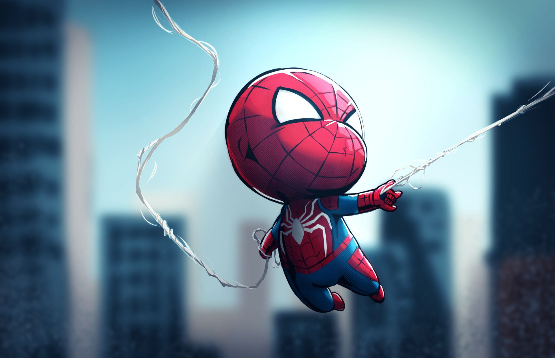 Chibi Spider-Man in azione, 1920x1238 WUXGA, PC Desktop