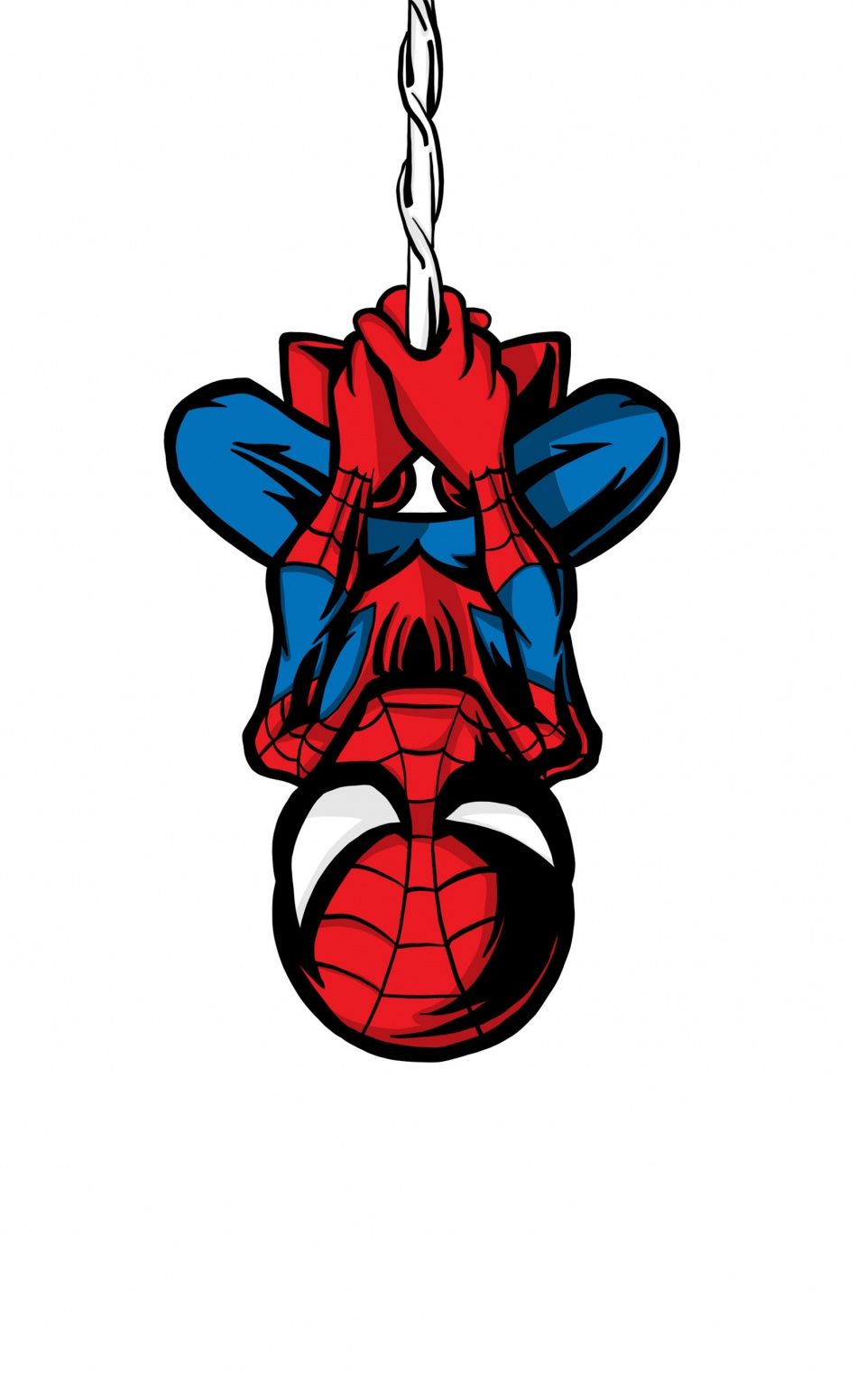 Spider-Man appeso capovolto illustrazione, 950x1534 Full HD Verticale, Smartphone