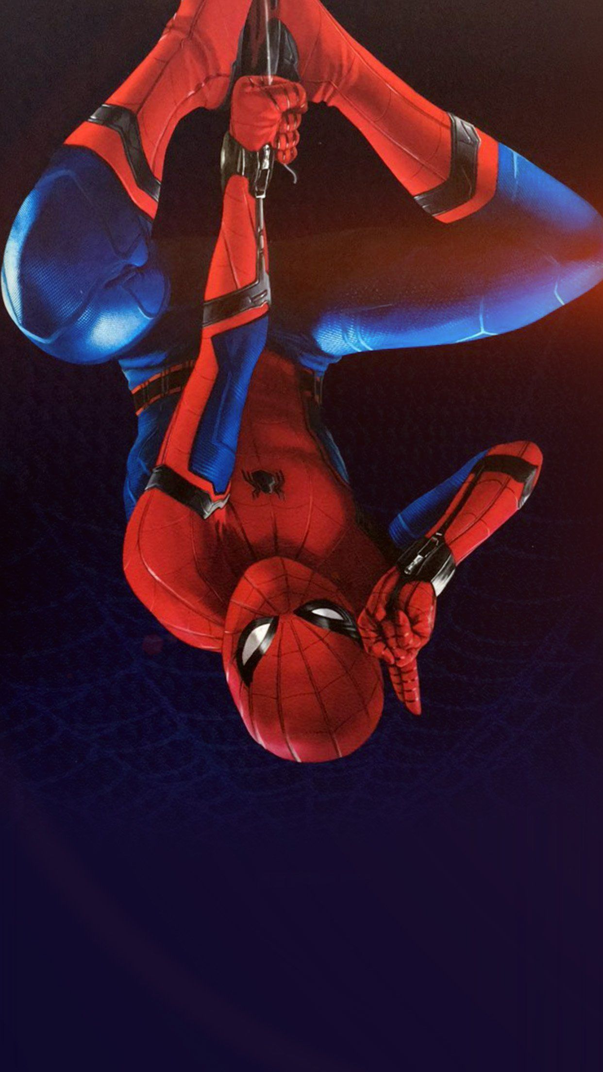 Spider-Man appeso capovolto, 1242x2208 Full HD Verticale, Smartphone