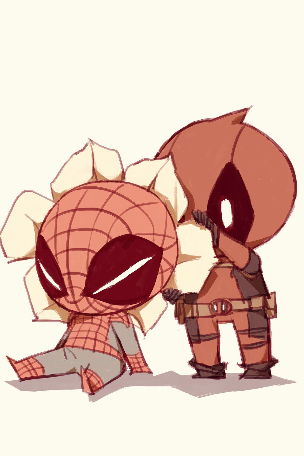 Chibi Spider-Man e Deadpool, mercenario, 1024x1536 Verticale, Mobile