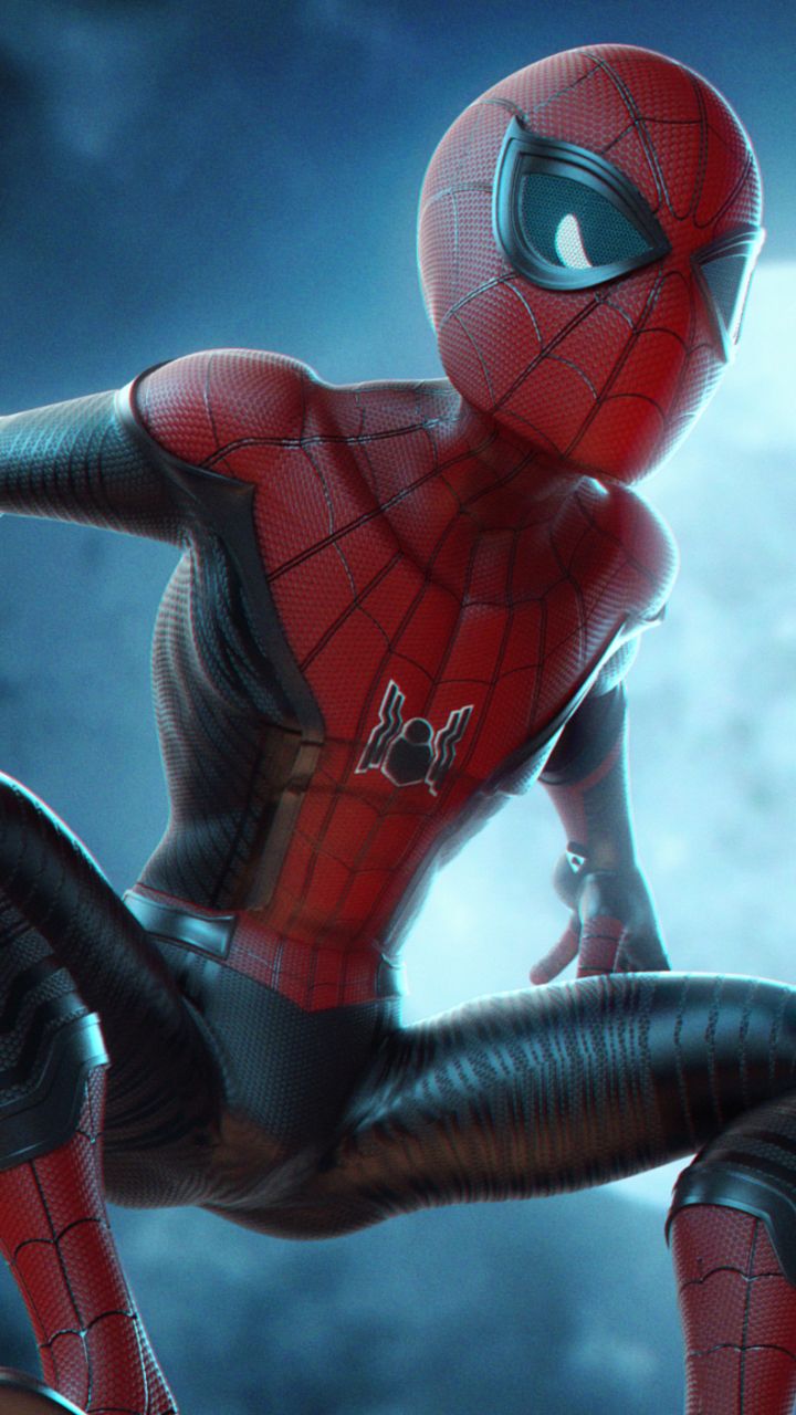 Spider-Man in posa d'azione, 720x1280 Verticale, Mobile