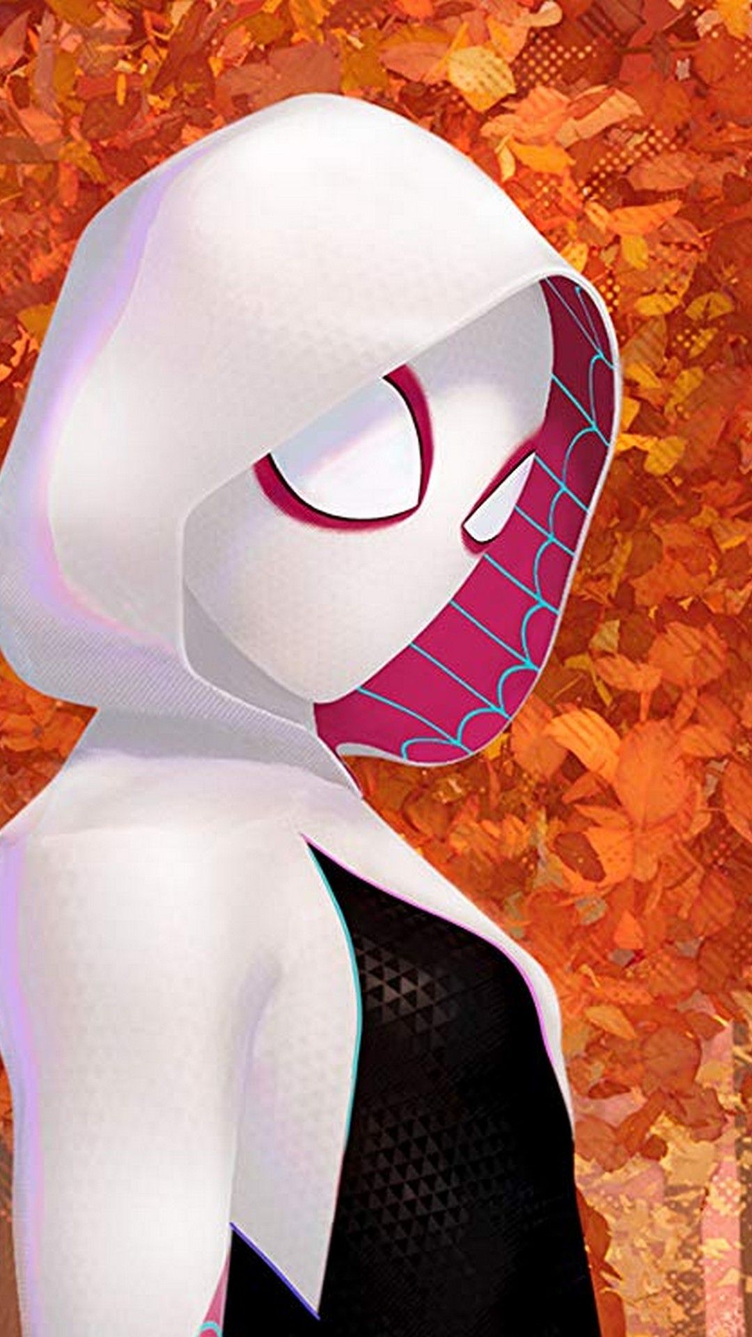 Spider-Gwen sfondo arancione, 1080x1920 Full HD Verticale, iPhone