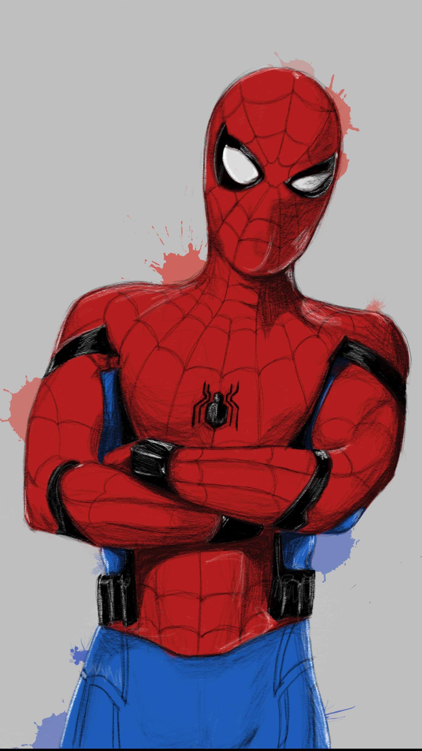 Spider-Man arte dipinta, 1440x2560 Verticale, Mobile