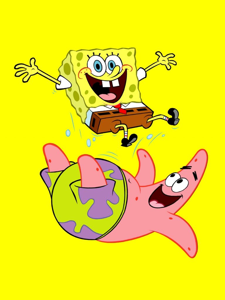 SpongeBob e Patrick allegri, 768x1024 Verticale, Mobile