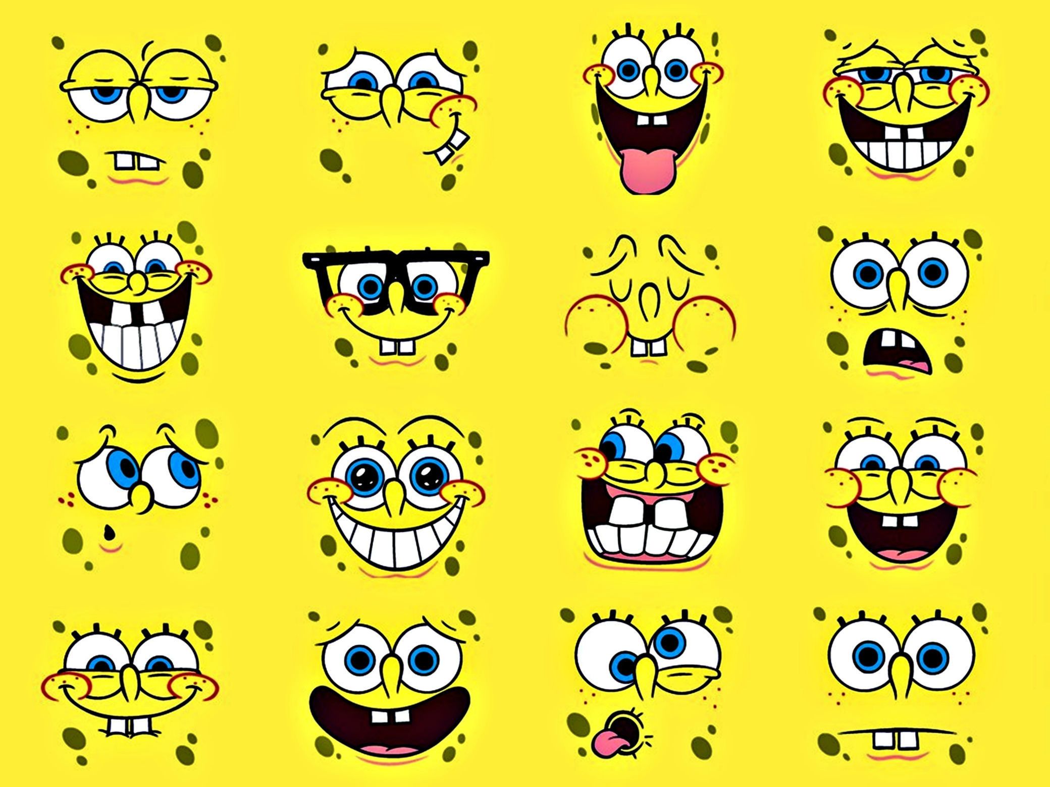 SpongeBob espressioni facciali multiple, 2080x1560 2K, Laptop