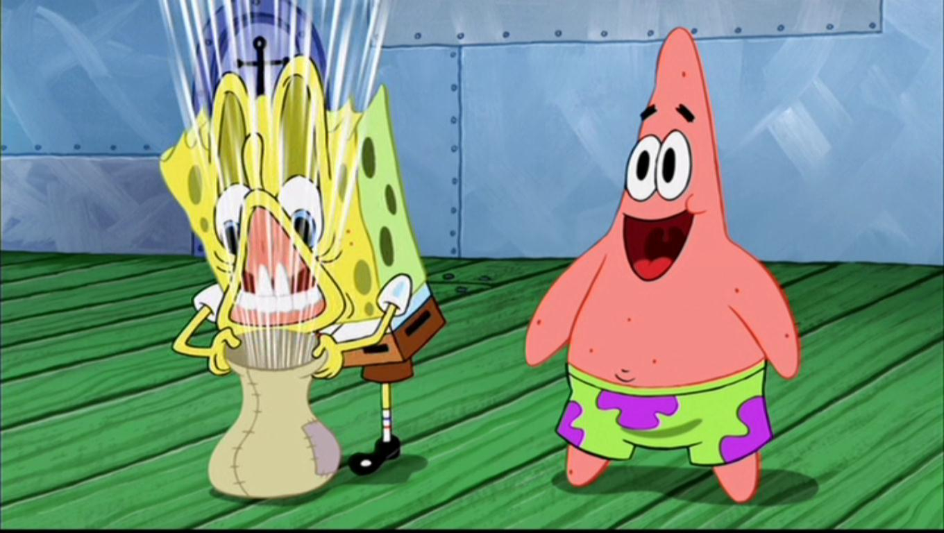 SpongeBob felice sfondo giallo, 1920x1080 Full HD, Desktop
